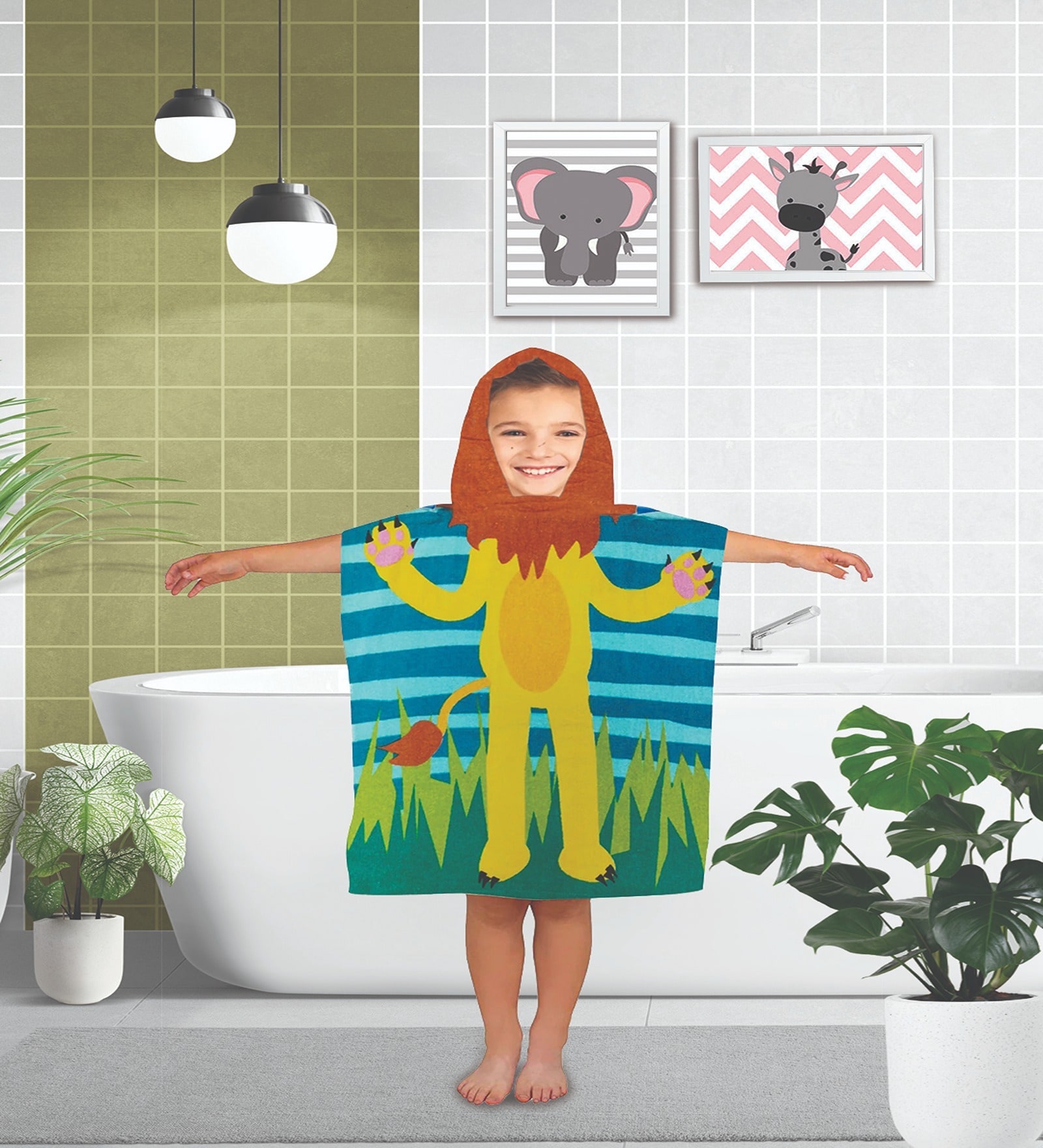 Blue Cotton Kids 220 GSM Bath Towel