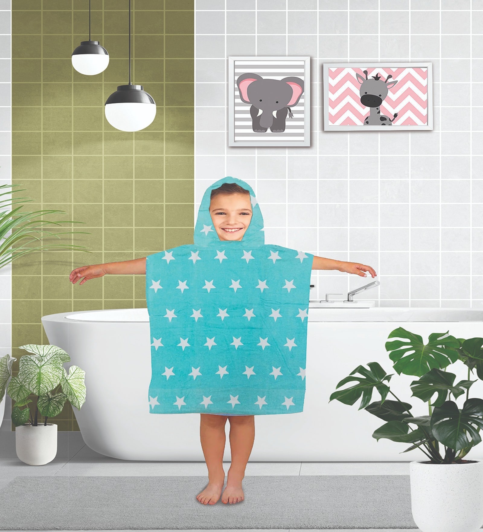 Blue Cotton Kids 220 GSM Bath Towel