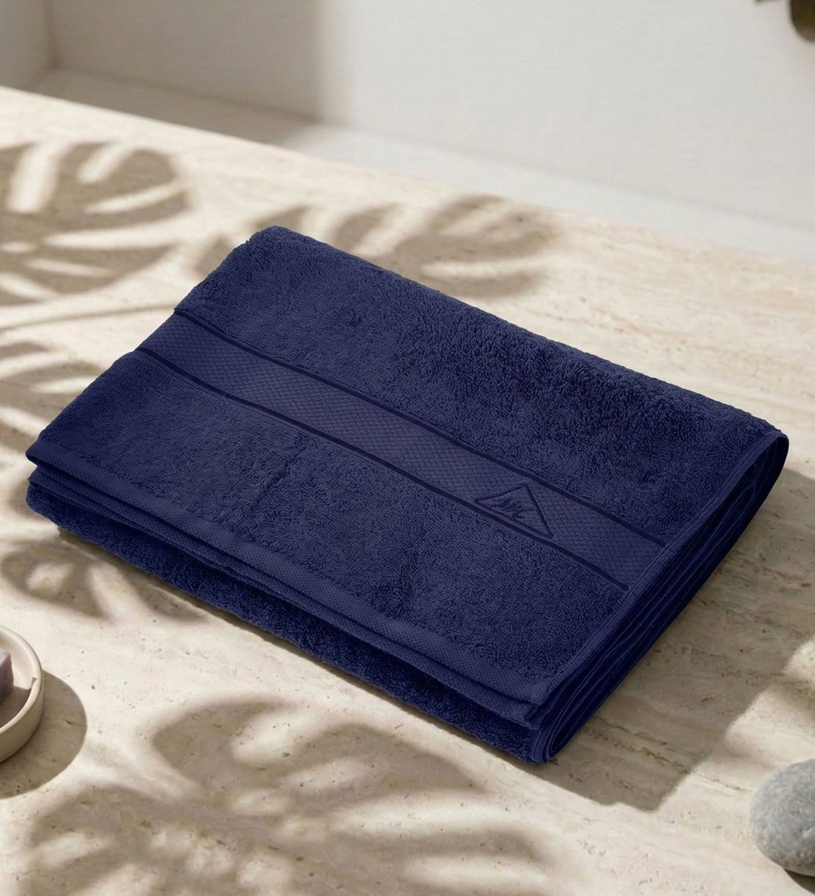 Blue 100% Cotton 525 Gsm Bath Towel