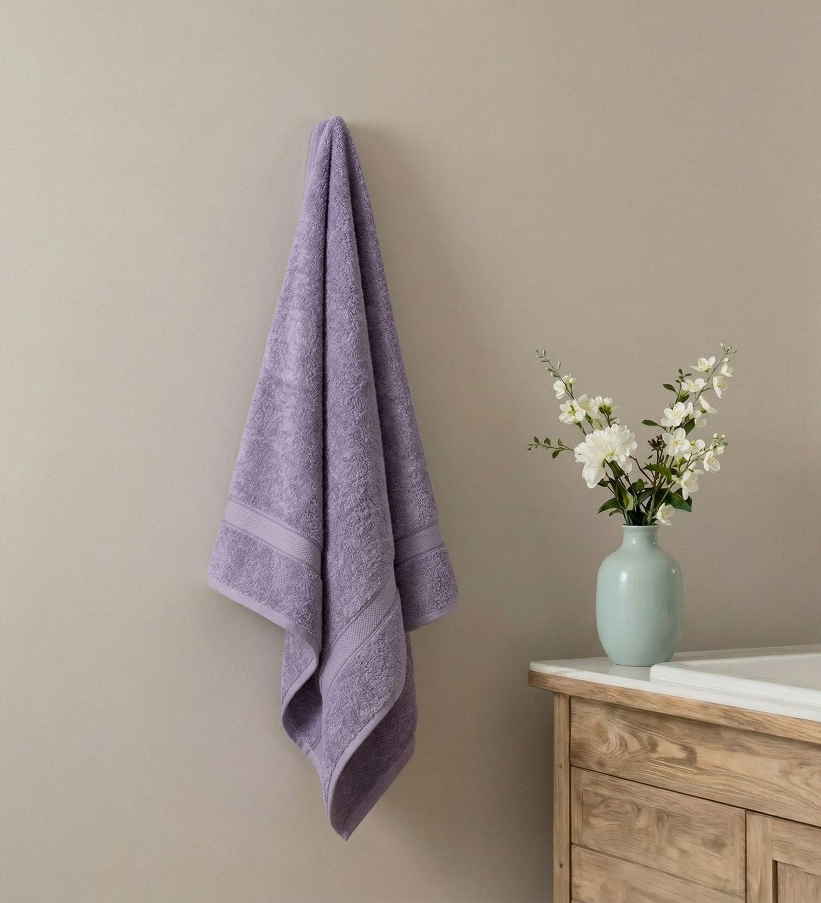 Blue 100% Cotton 525 Gsm Bath Towel