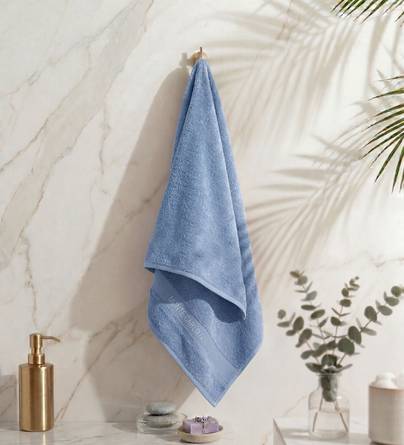 Blue 100% Cotton 625 Gsm Bath Towel