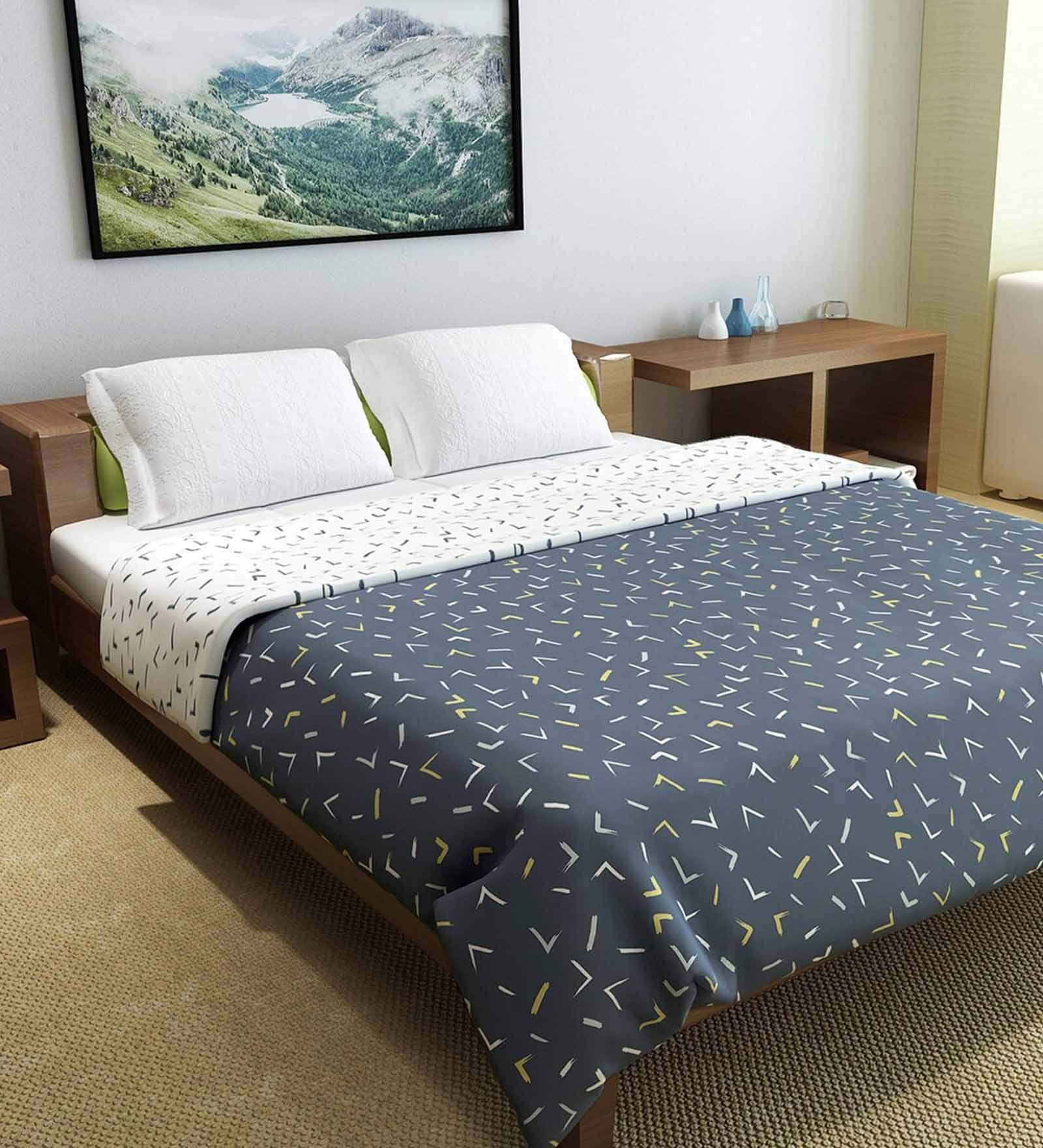 Buy Blue 100 Cotton 150 AC Room Double Bed Comforter at 69 OFF by