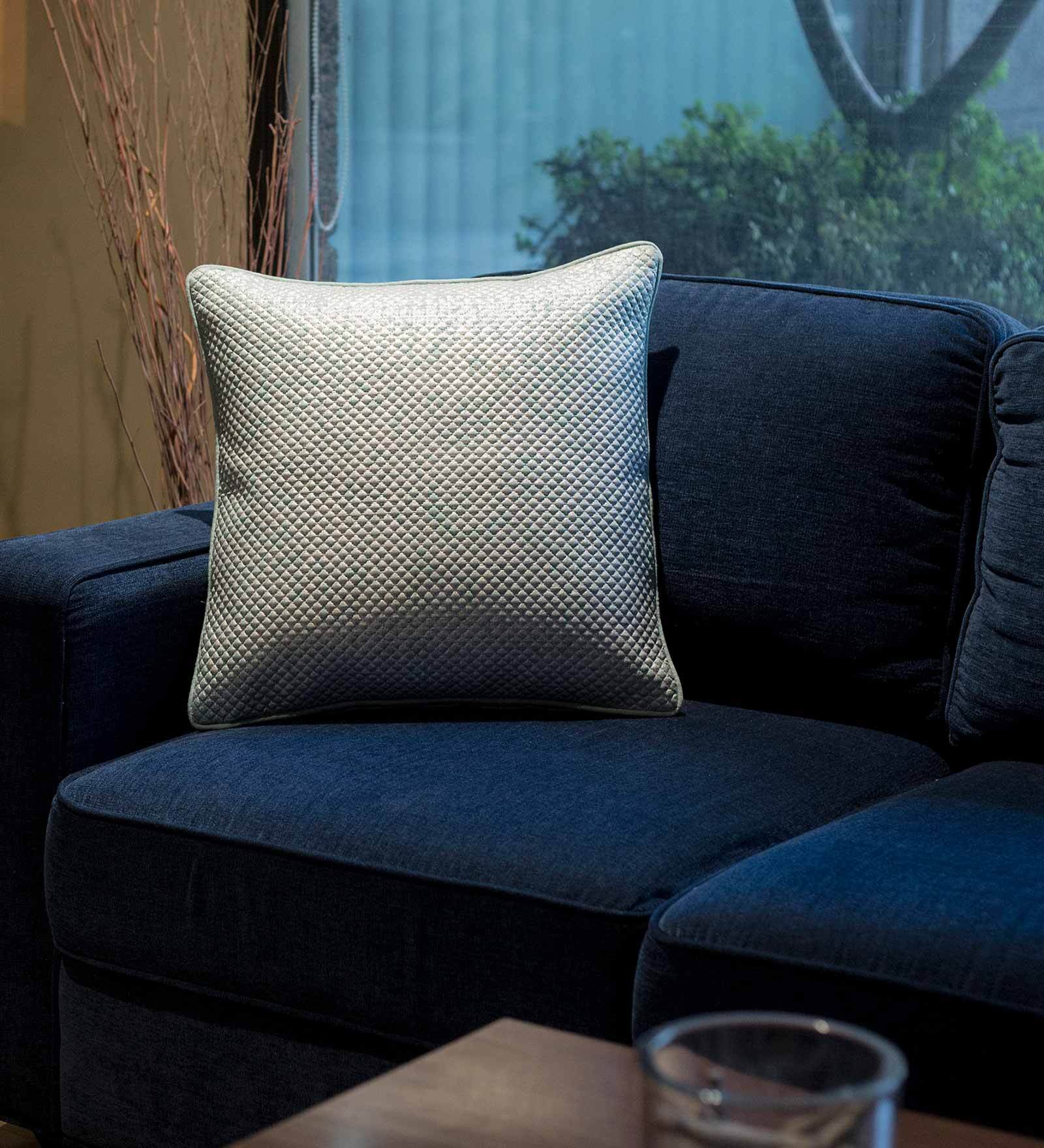 Blue Traditional 100% Cotton 22 x 22 Inches Cushion Cover