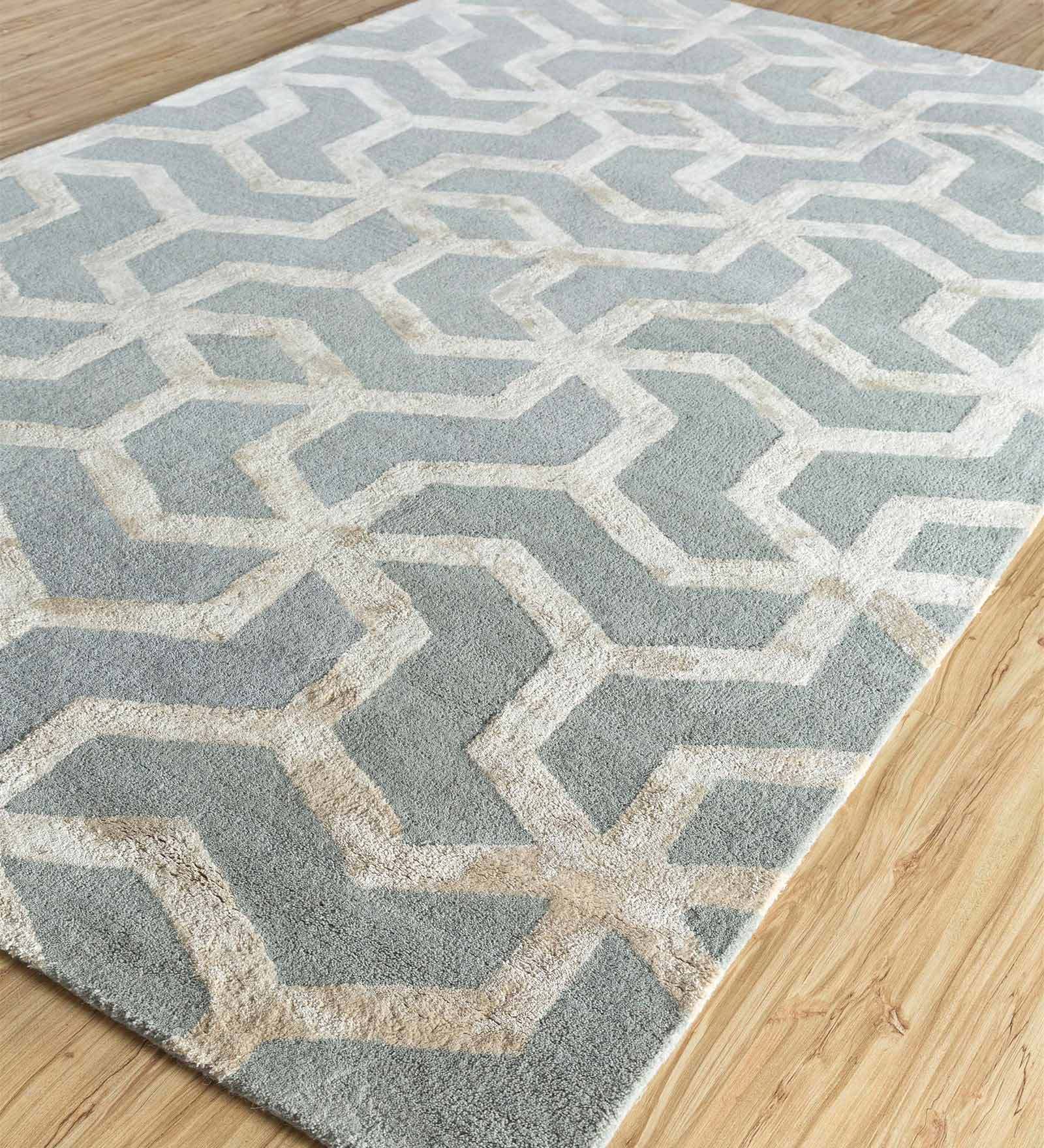 Buy Abstract Pattern Wool Hand Tufted 5 x 8 Feet Carpet by Asterlane ...