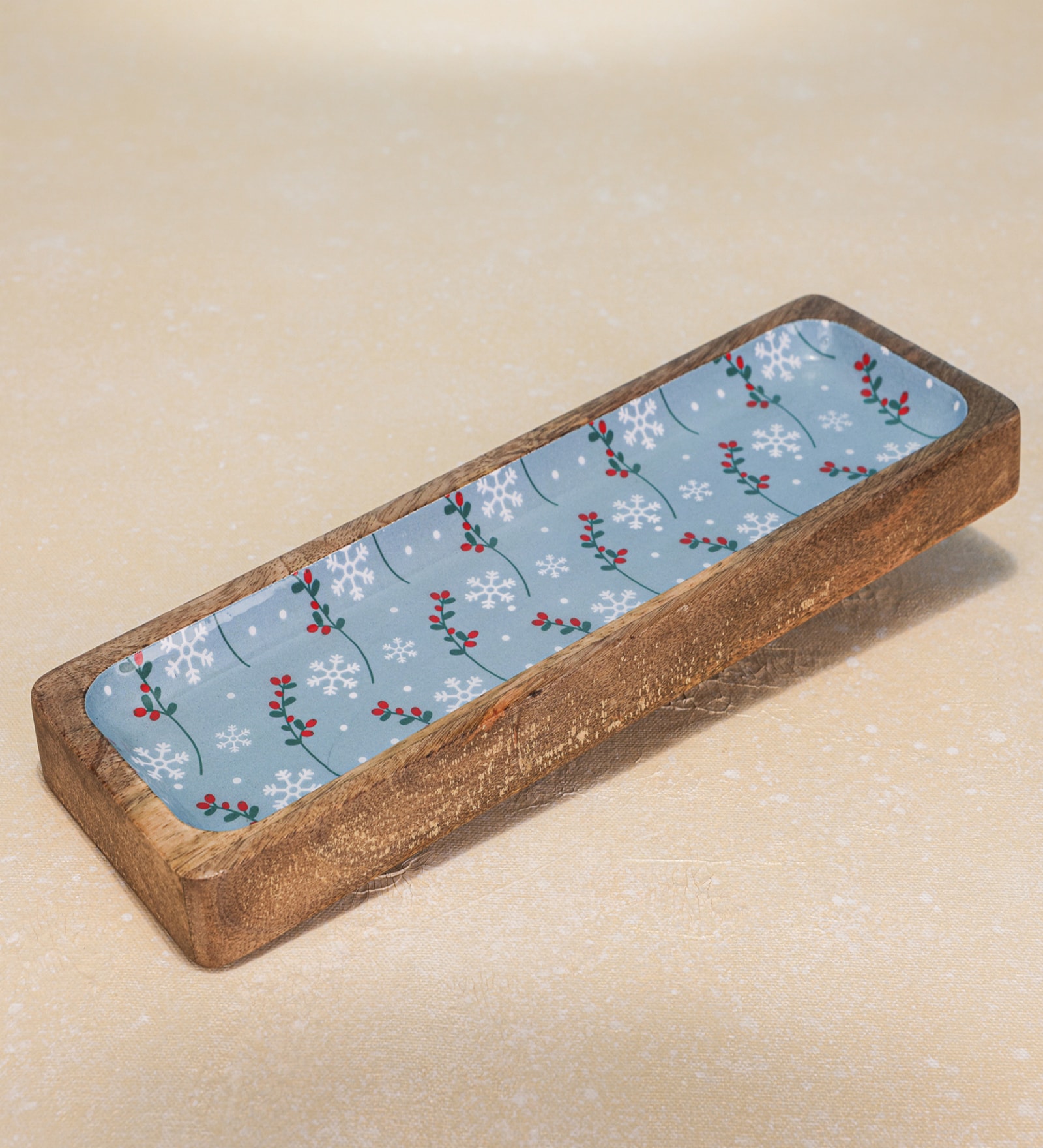 Blue Acacia Wood  Appetizer Platter