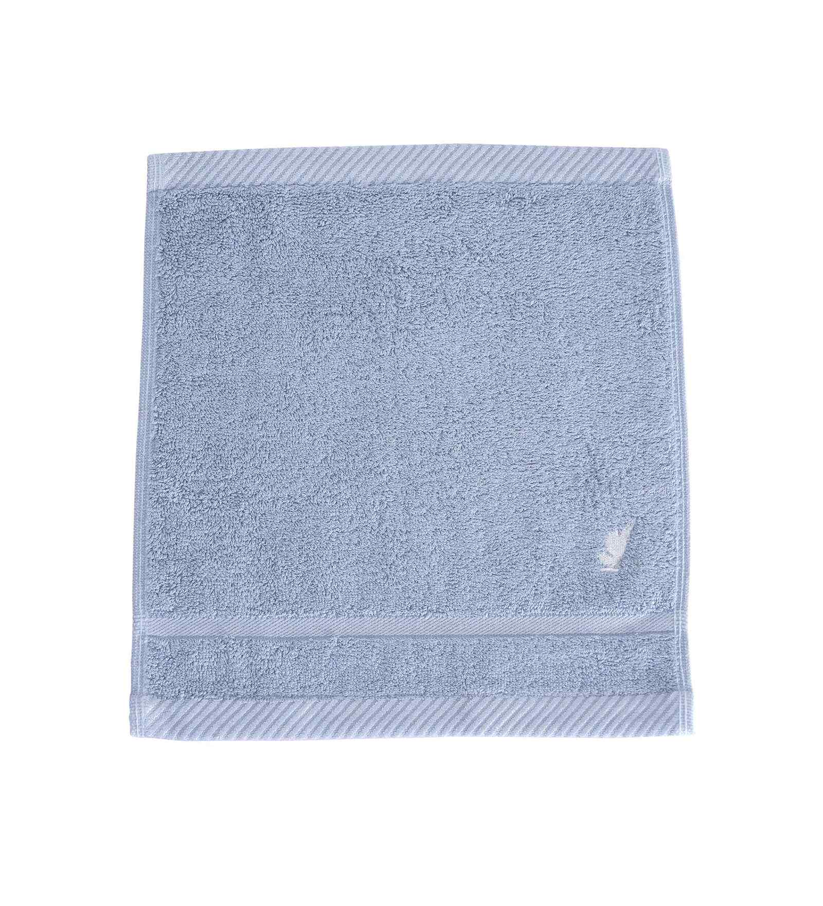 Blue Bamboo Cotton Solid 650 GSM Face Towel Set (4Pc)