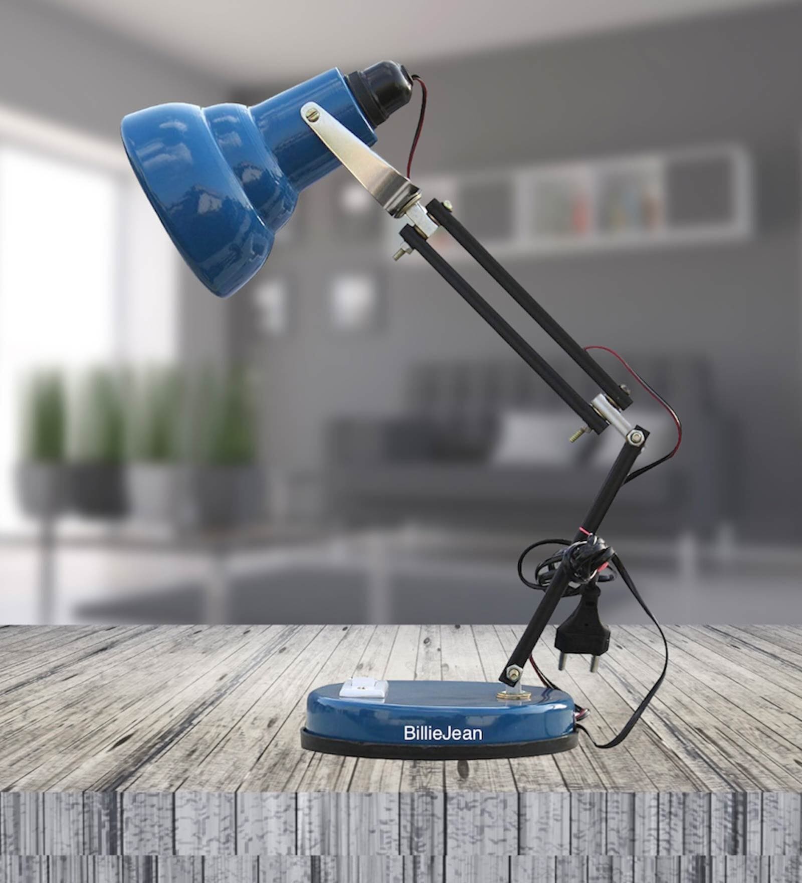 Felicity Blue Adjustable Study Lamp With Aluminium Base Felicity Blue Adjustable Study Lamp With Aluminium Base