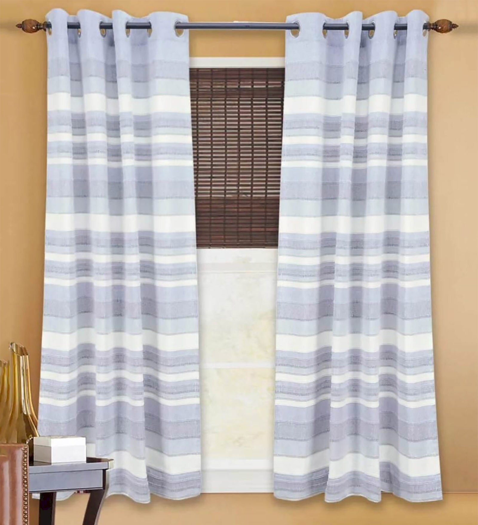 Buy Blue Cotton Window Curtain at 38% OFF by Neudis | Pepperfry