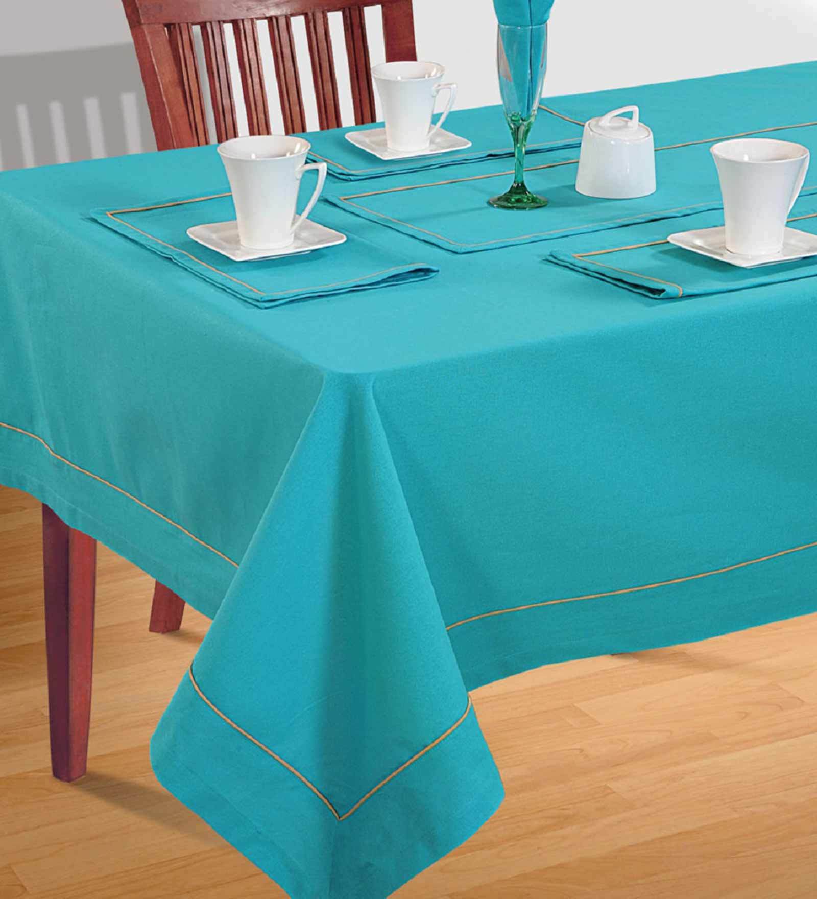 Latico (59x59) Blue Cotton Table Cloth