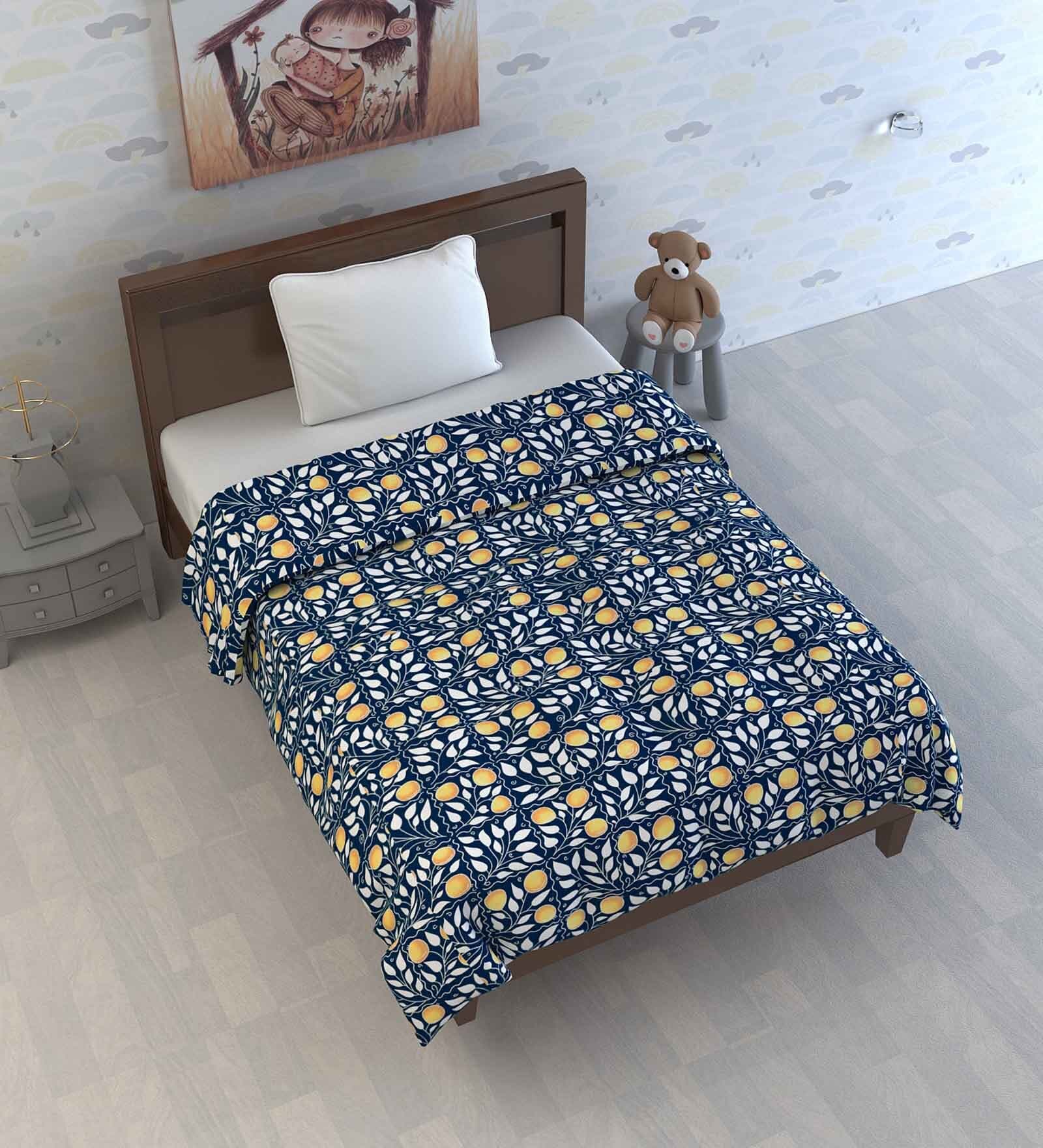 Blue Cotton Abstract 120 GSM Single Bed Kids Dohar Blue Cotton Abstract 120 GSM Single Bed Kids Dohar