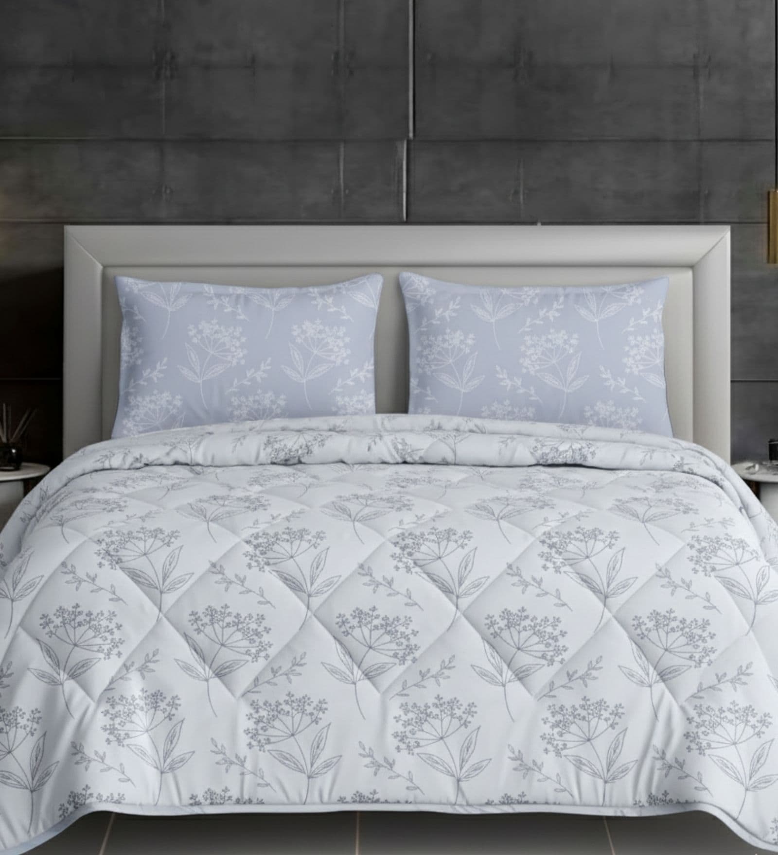 Blue Cotton Heavy Winter 210TC Printed Double 400GSM Comforter