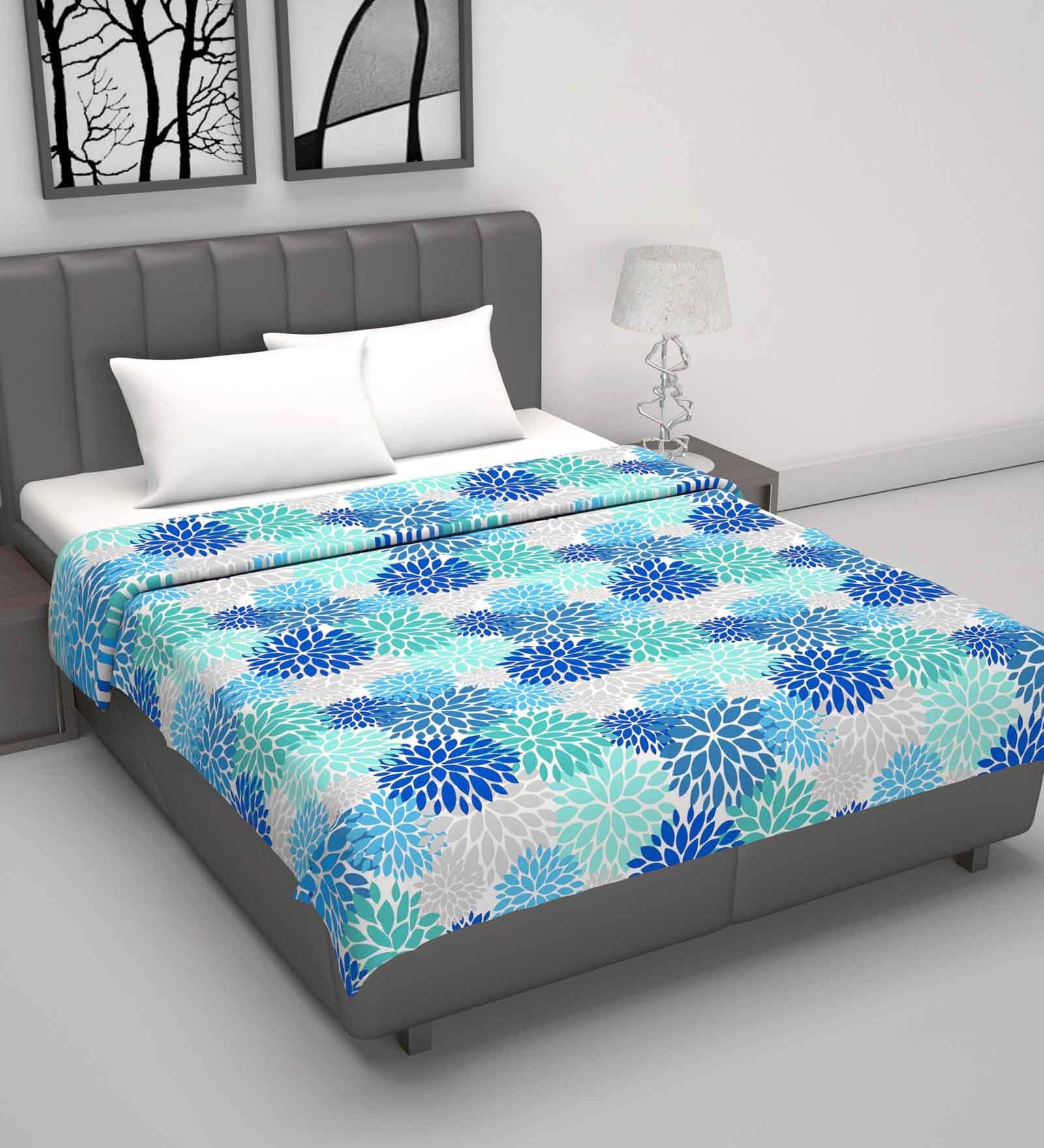 Blue Cotton Patterned 120 GSM Double Bed Dohar Blue Cotton Patterned 120 GSM Double Bed Dohar