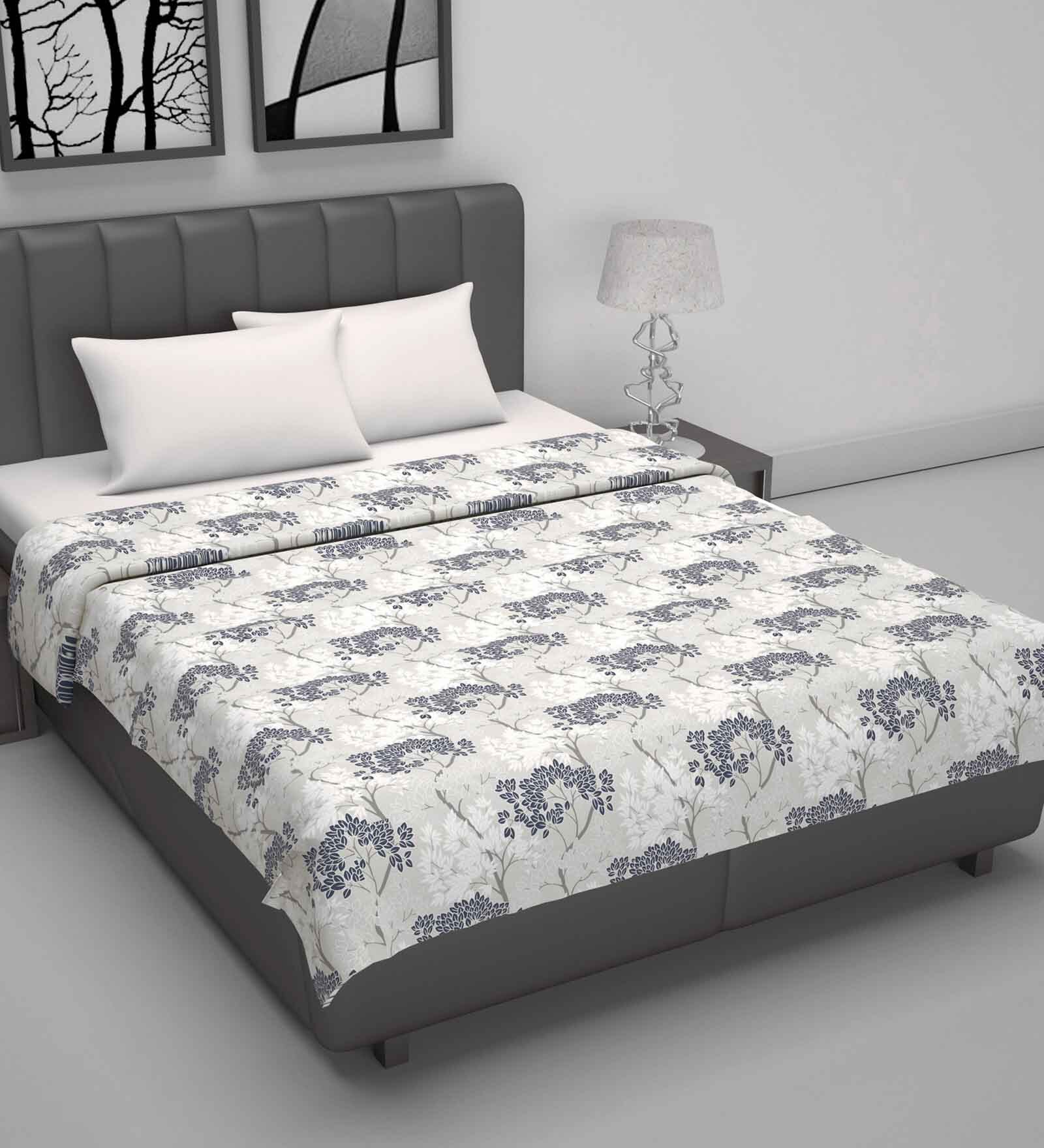 Blue Cotton Patterned 120 GSM Double Bed Dohar Blue Cotton Patterned 120 GSM Double Bed Dohar