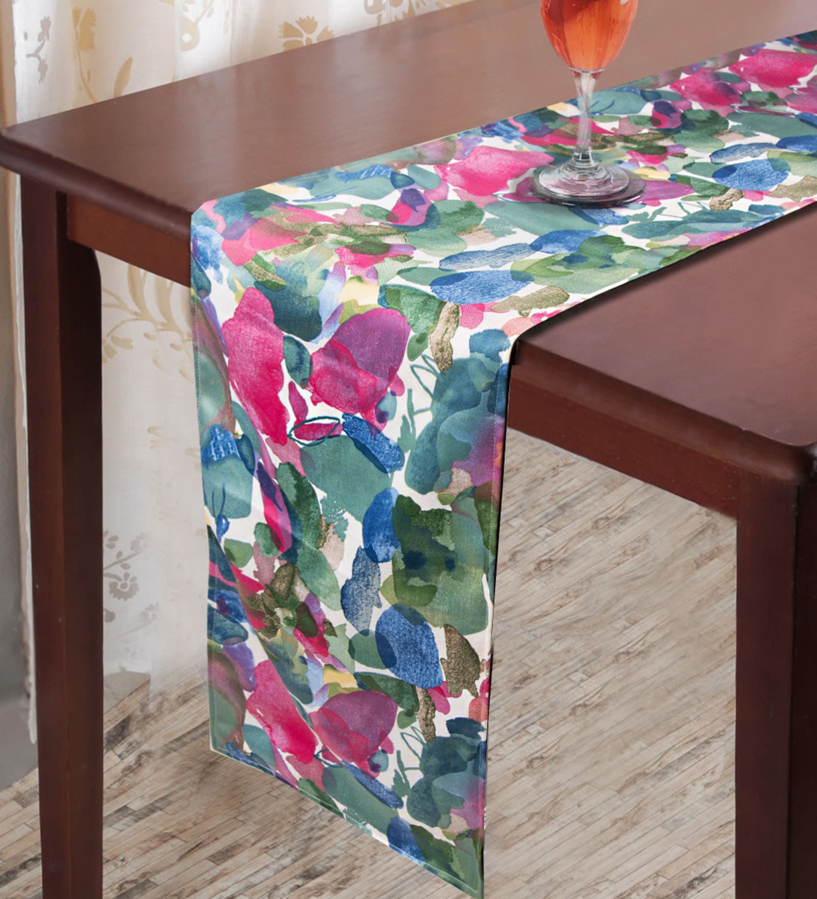 Multicolor Cotton Table Runner 71 Inches x 15 Inches