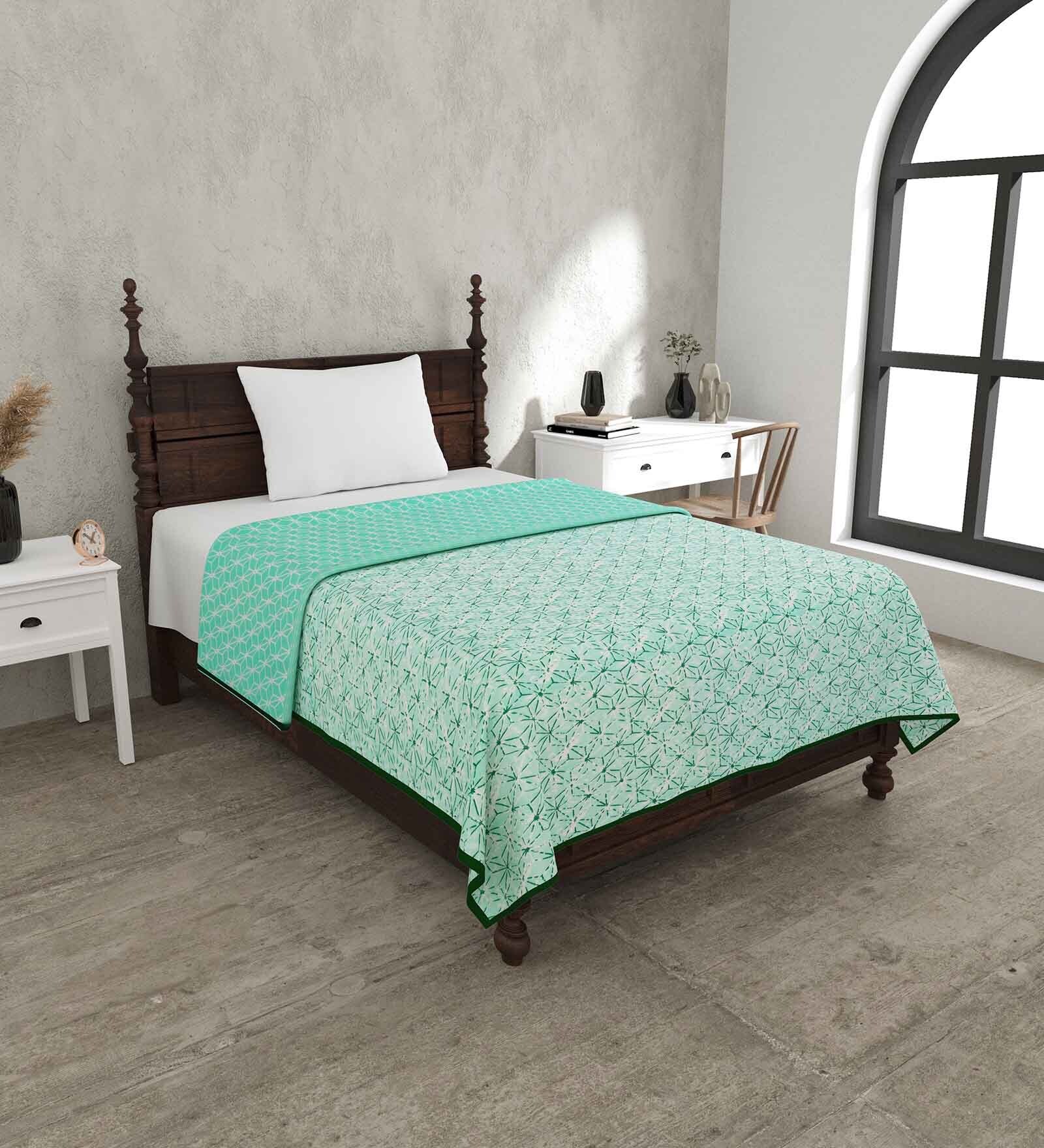 Green Cotton Traditional 220 GSM Double Bed Dohar