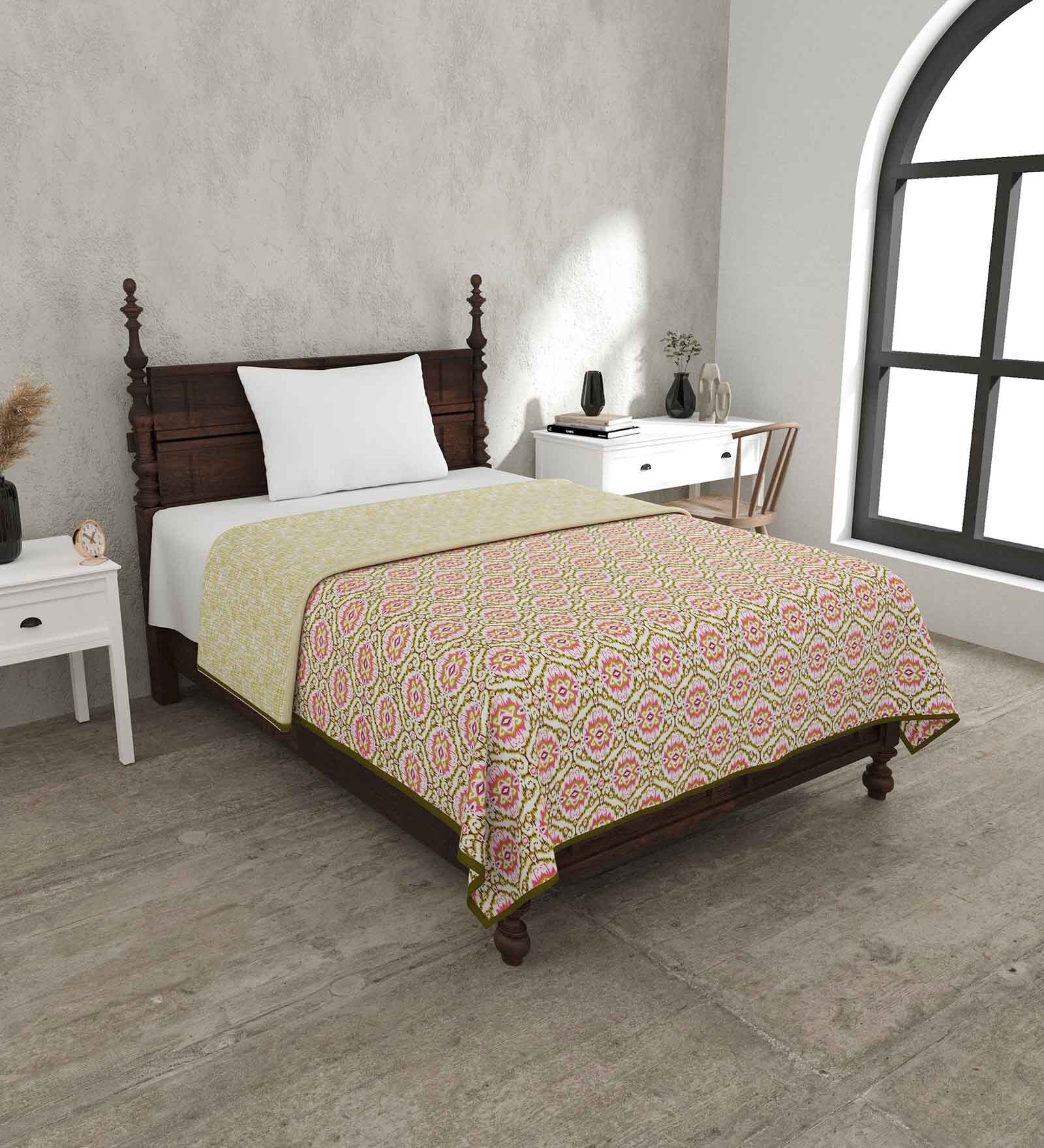 Green Cotton Traditional 220 GSM Double Bed Dohar