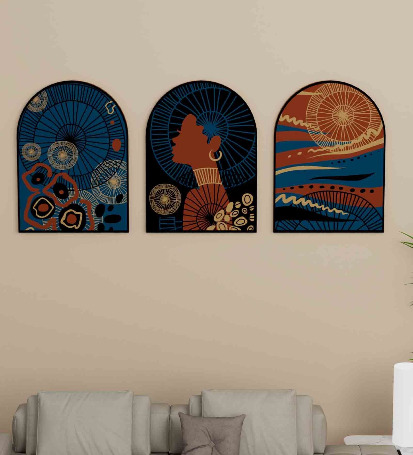 Buy Multicolour Engineered Wood (Set of 3) Art Panels at 76% OFF by Art ...