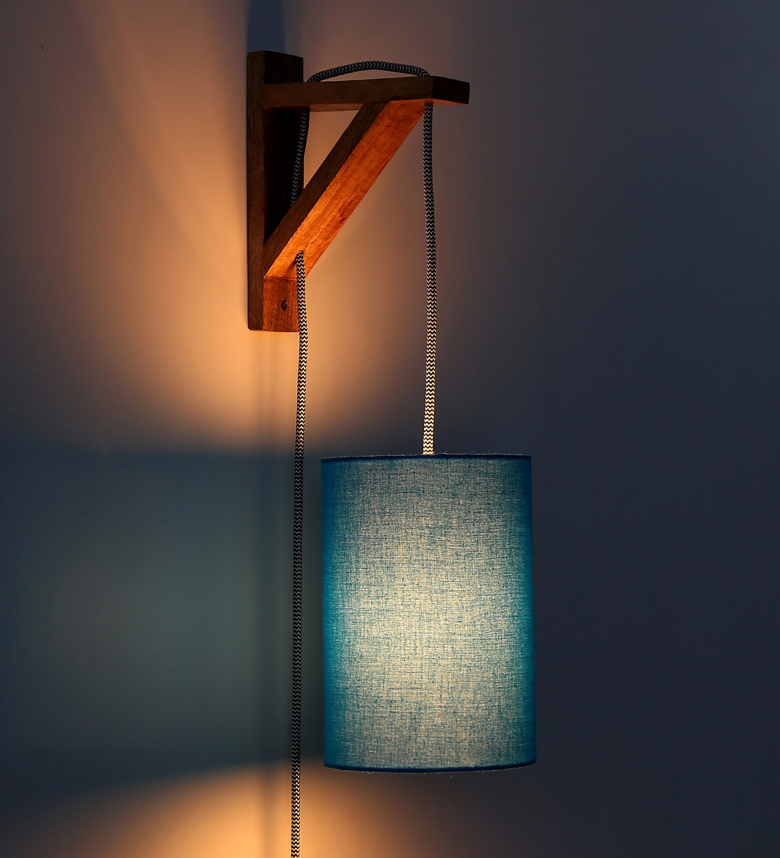 Emmett Blue Fabric Wall Sconces