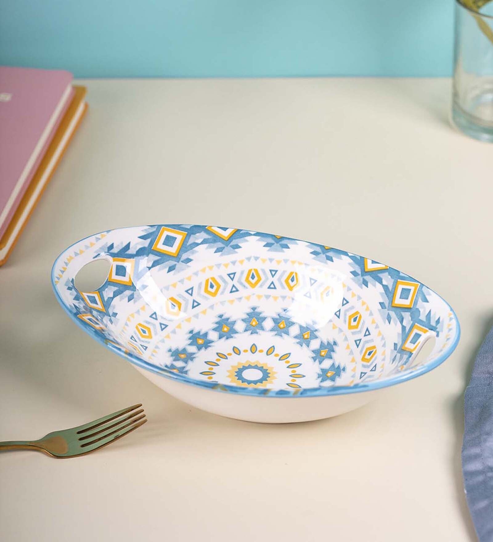 Blue Fancy Serving Platter