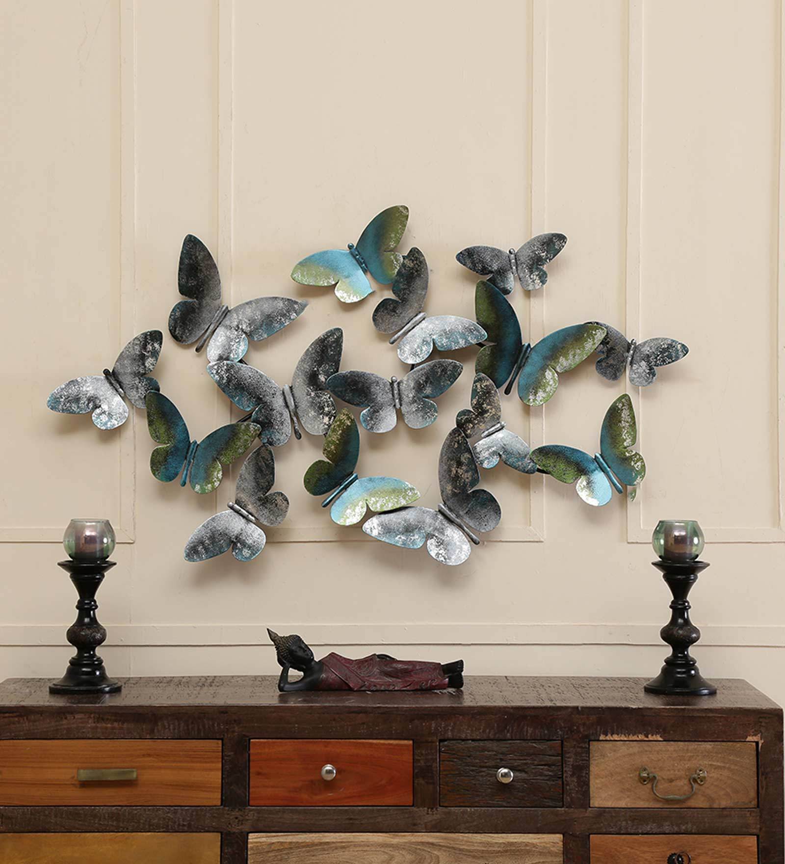 Iron Butterfly Wall Art In Blue
