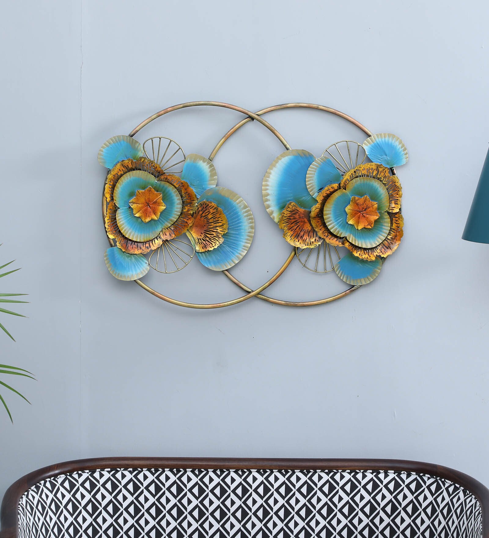 Buy Blue Iron Flower Metal Wall Art at 19 OFF by B K Exports Pepperfry