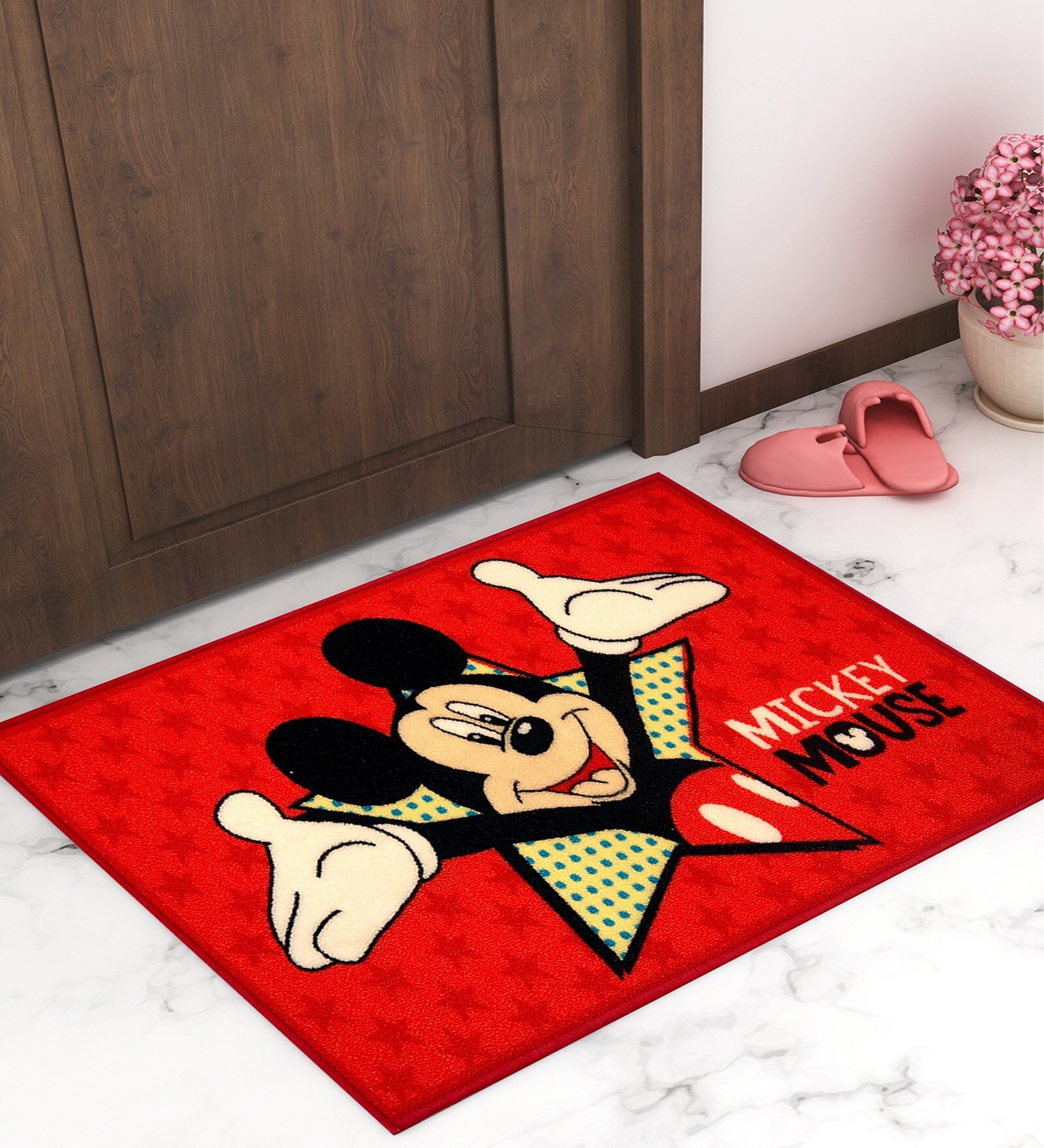 Blue Kids Nylon 23x15 Inches AntiSkid 1 Door Mat