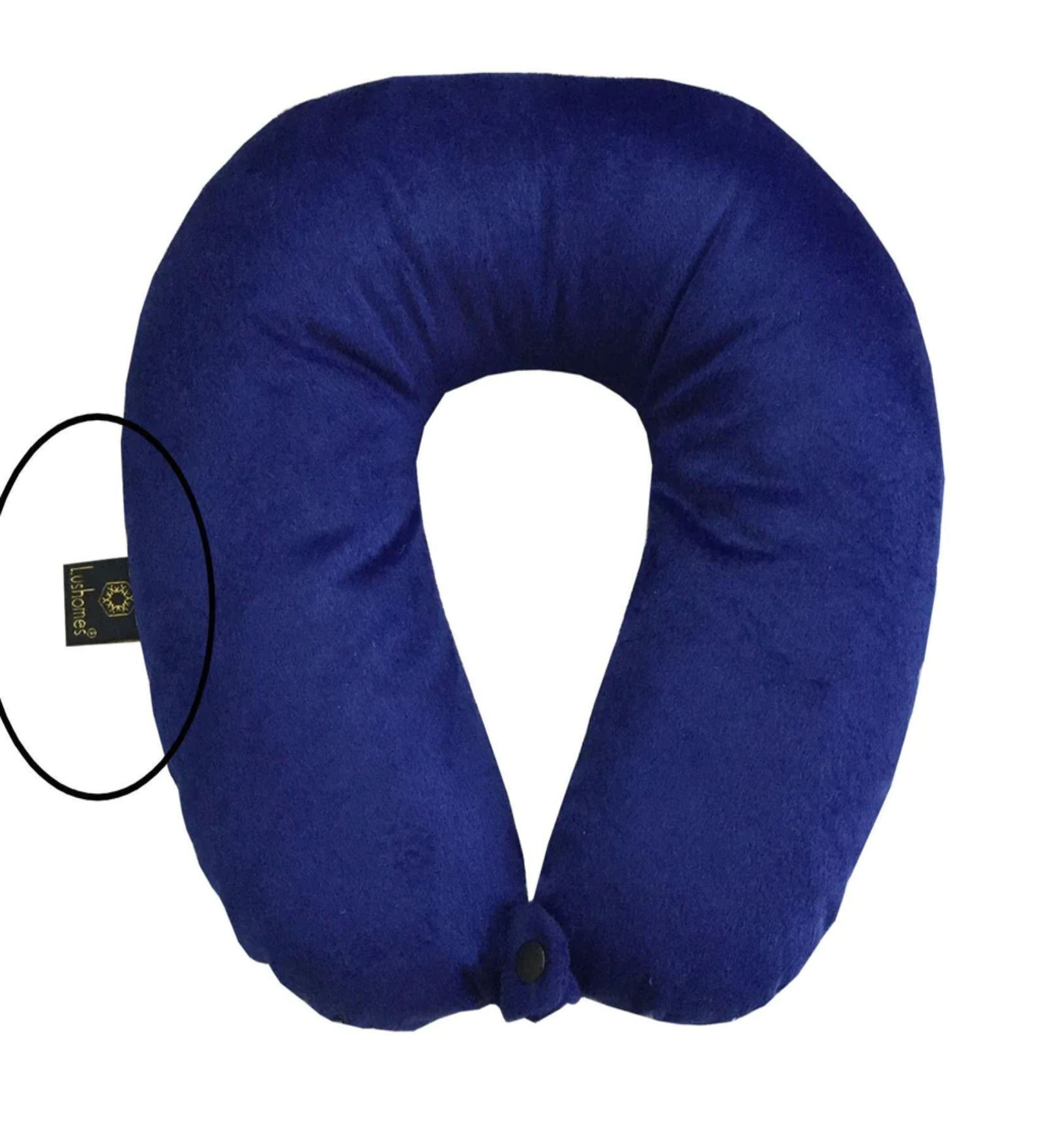 Buy Blue Microbeads Neck Pillow with Snap button by Lushomes at 14 OFF