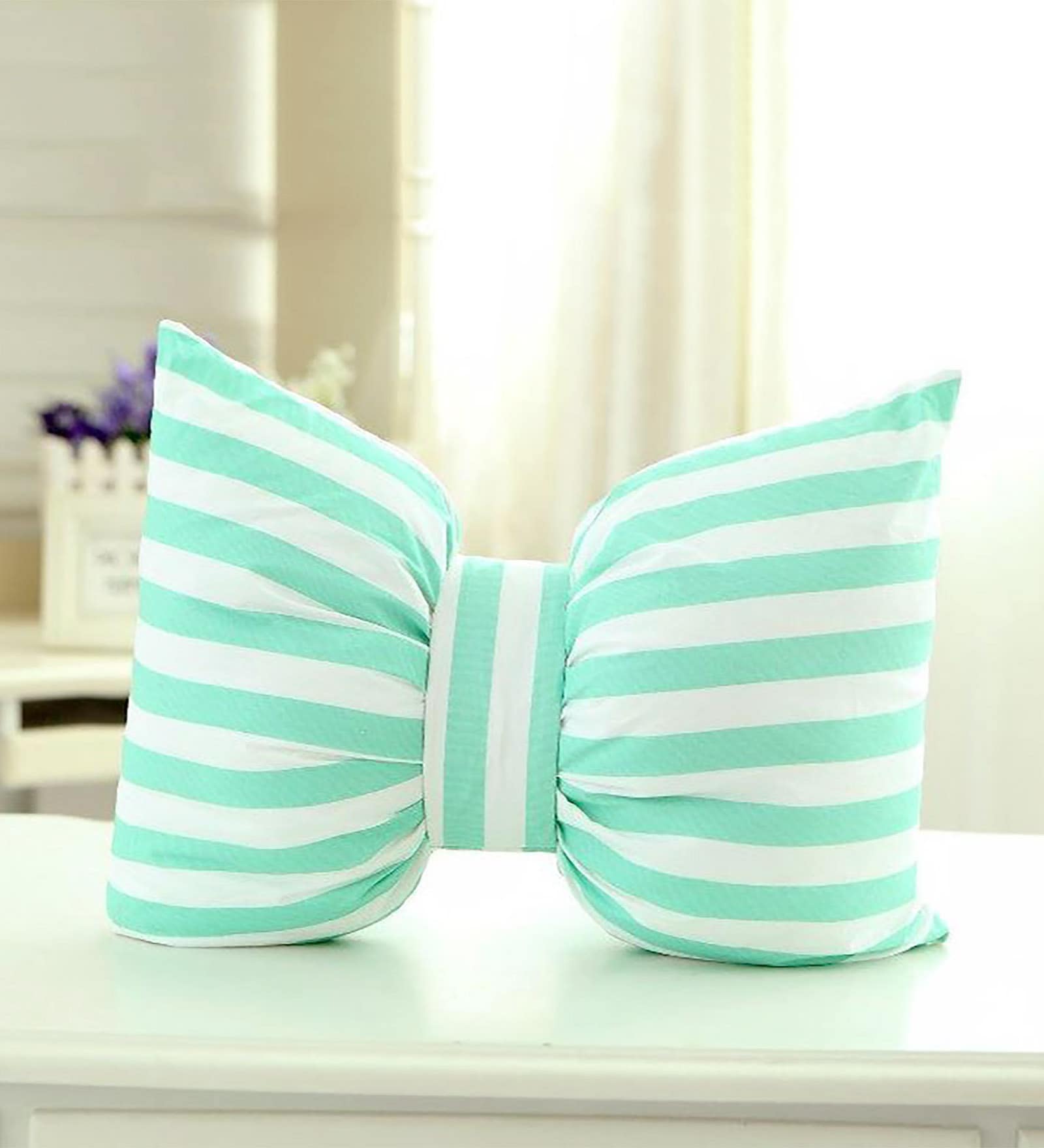 Bow Shaped Polyester 12 x 16 inch Decorative Cushion