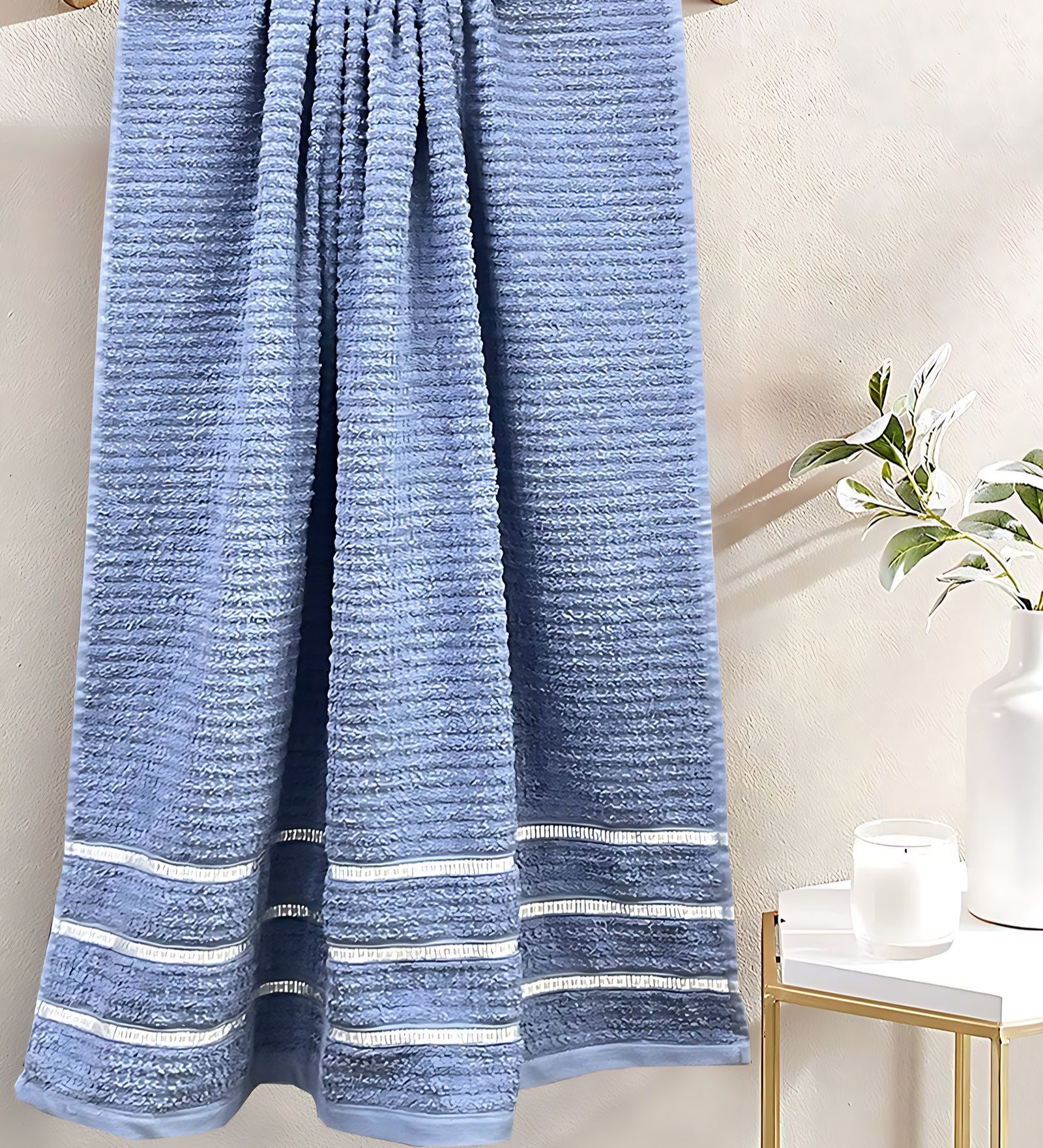 Mint Tea Blue 100% Cotton 480 GSM Bath Towel