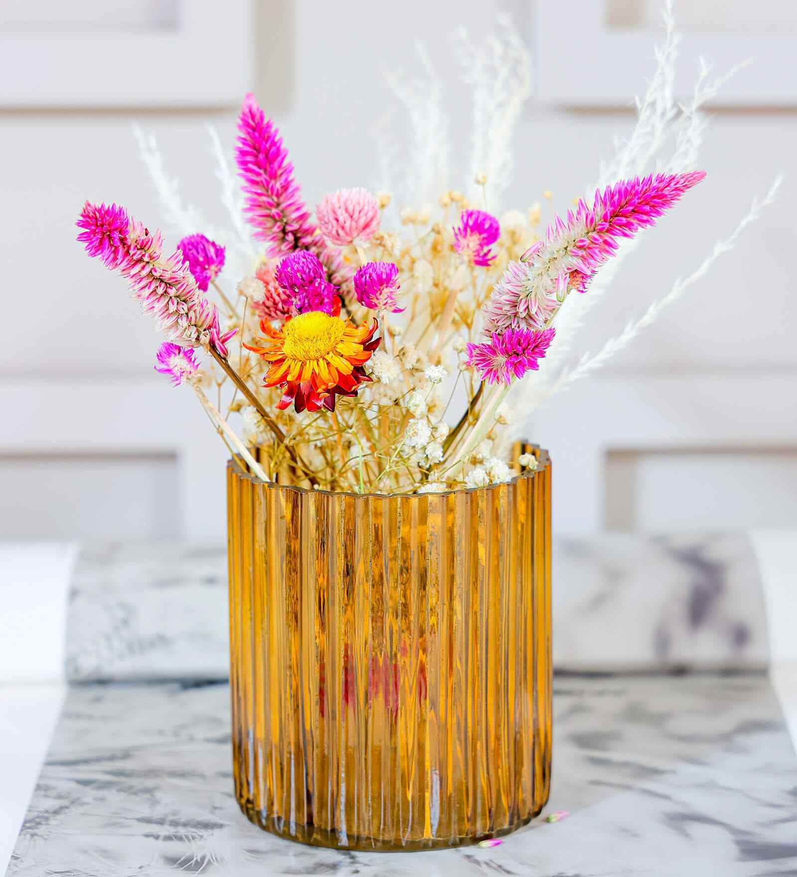 Blue Mirage Ceramic Desert Flower Vase