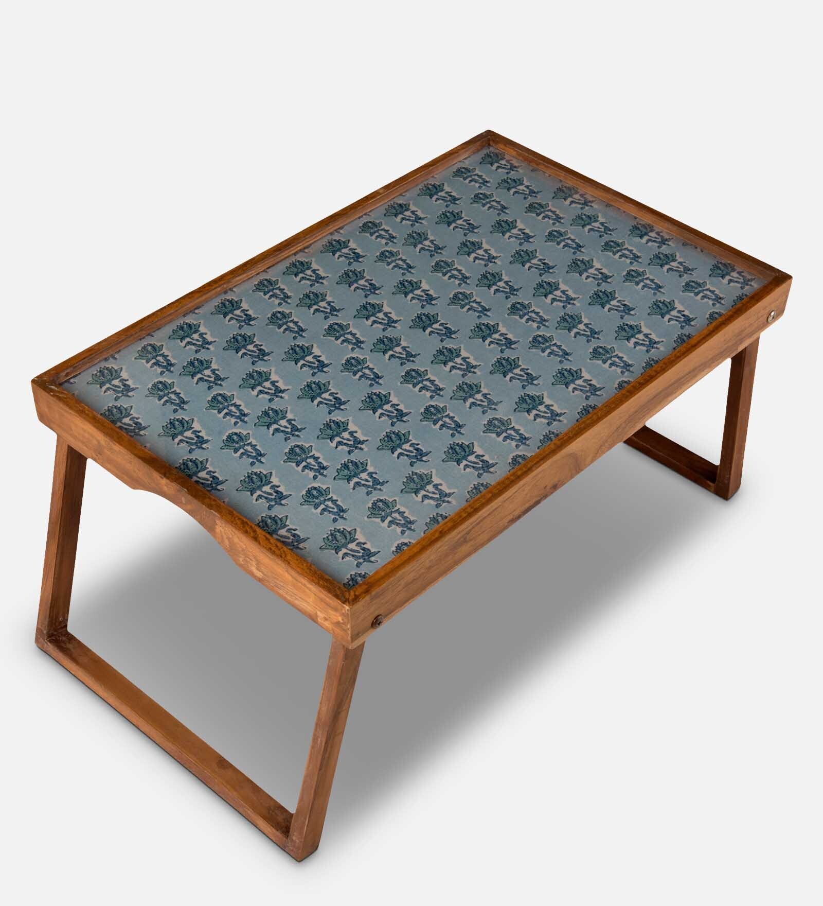 Buy Blue Motifs Portable Laptop & Breakfast Table In Blue Colour at 18% ...
