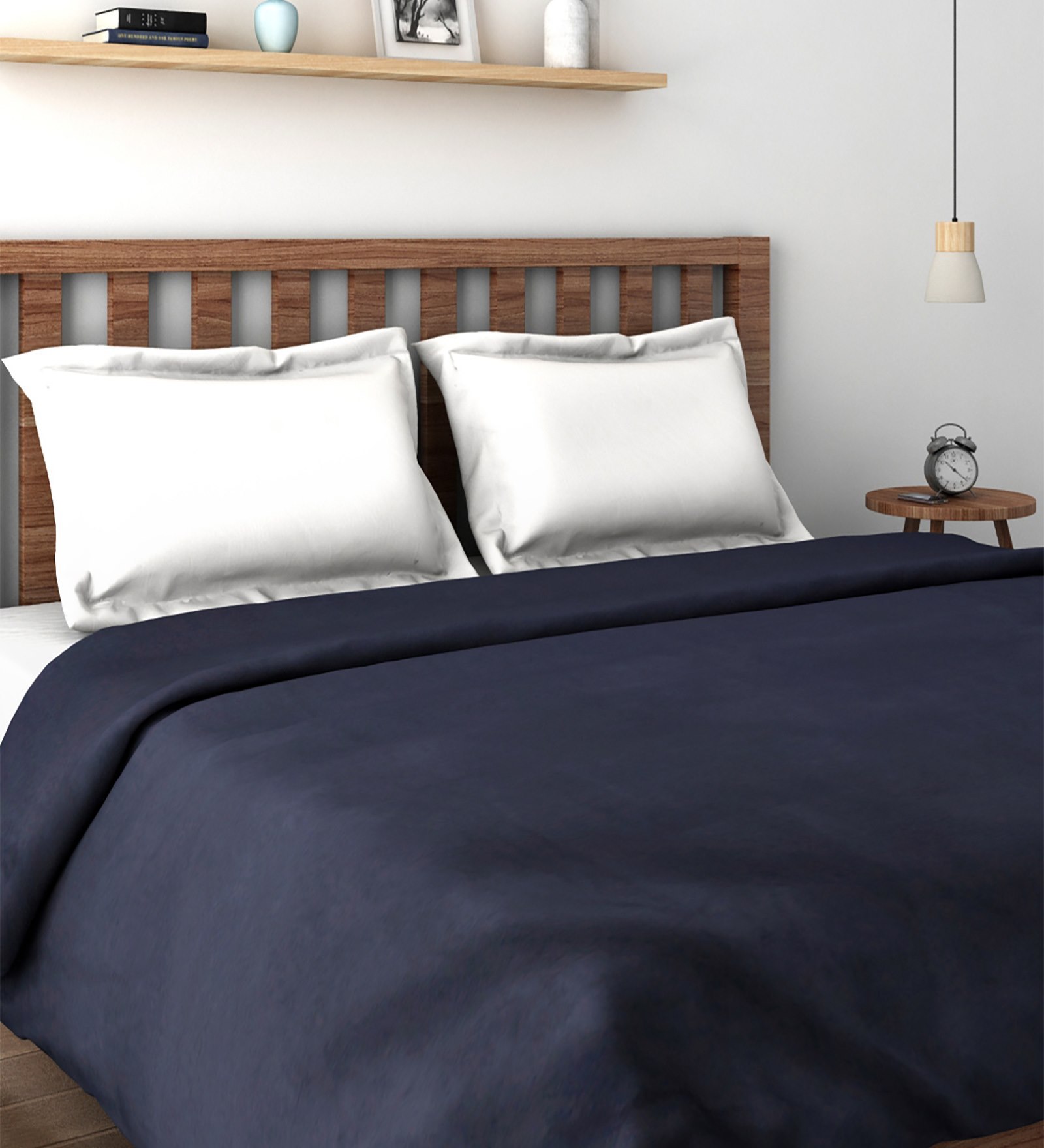 Buy Blue Polyester 200 GSM Single Bed Ac Room Blanket By Raymond Home