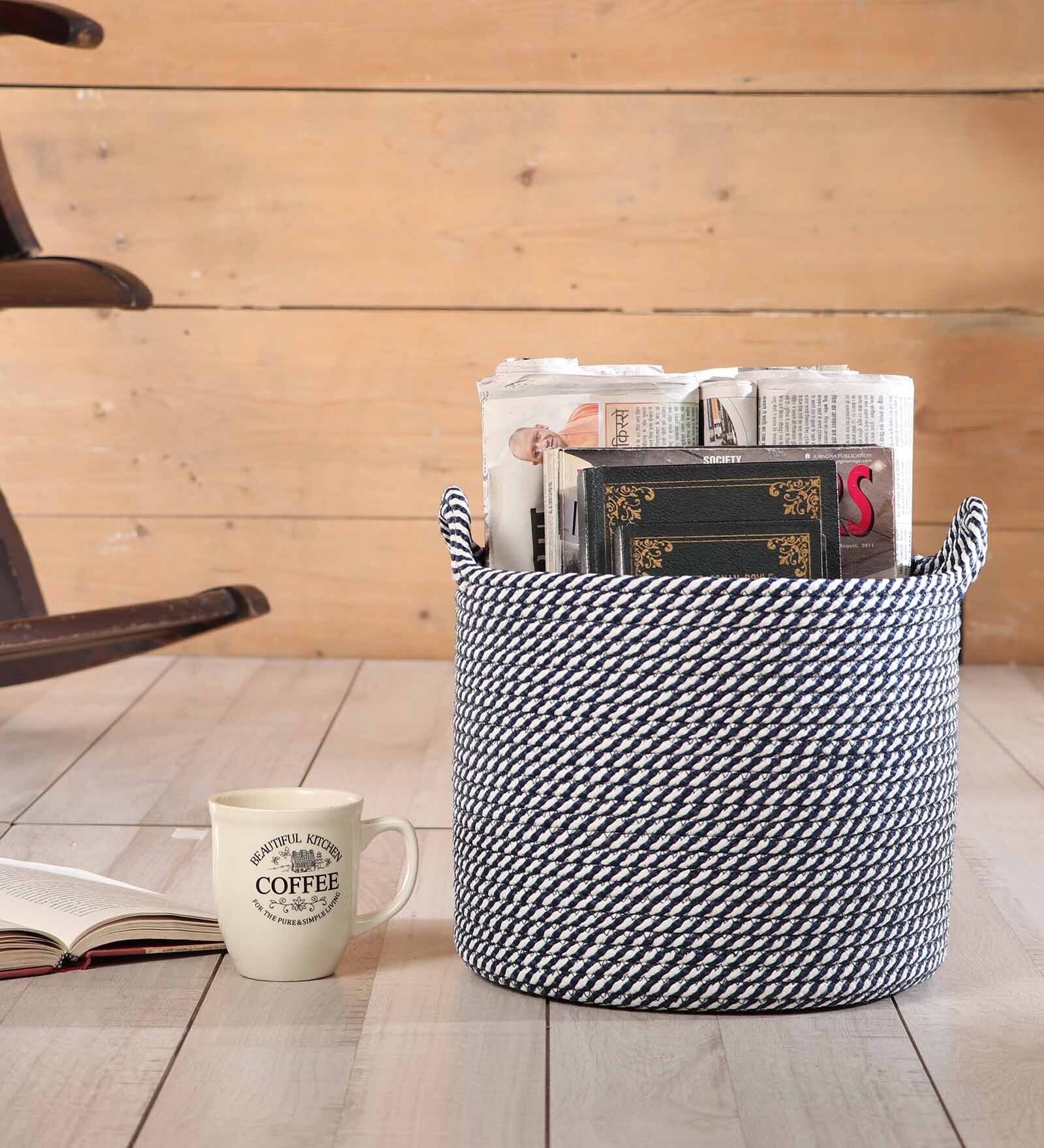 Blue Polypropylene 52 Ltr (1Pc) Storage Basket