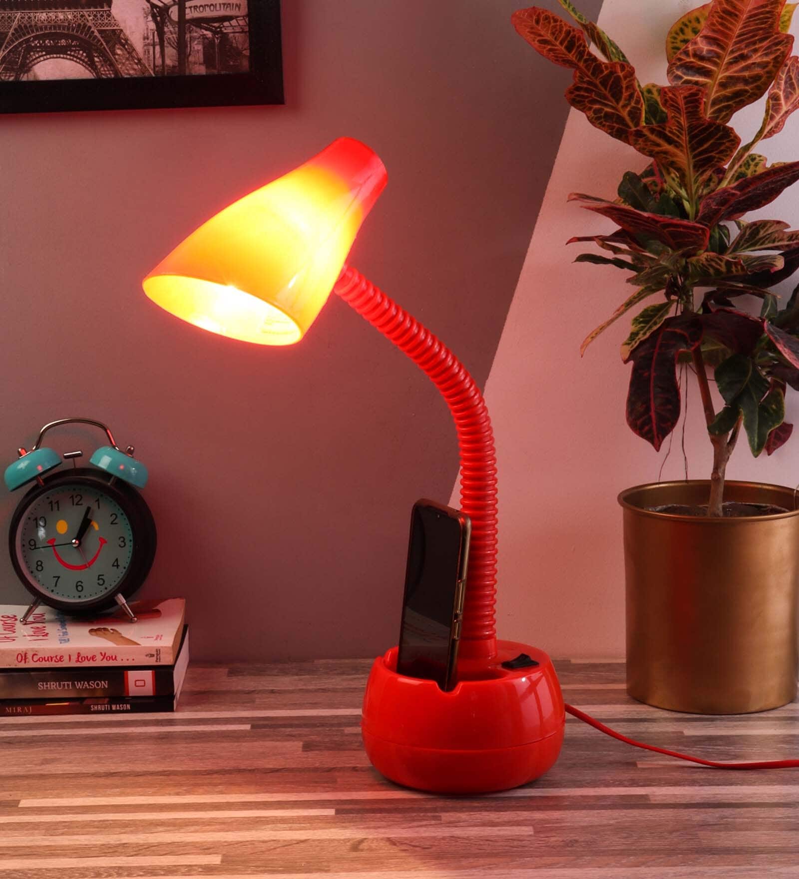 Volga Blue Study Lamp With ABS Plastic Base