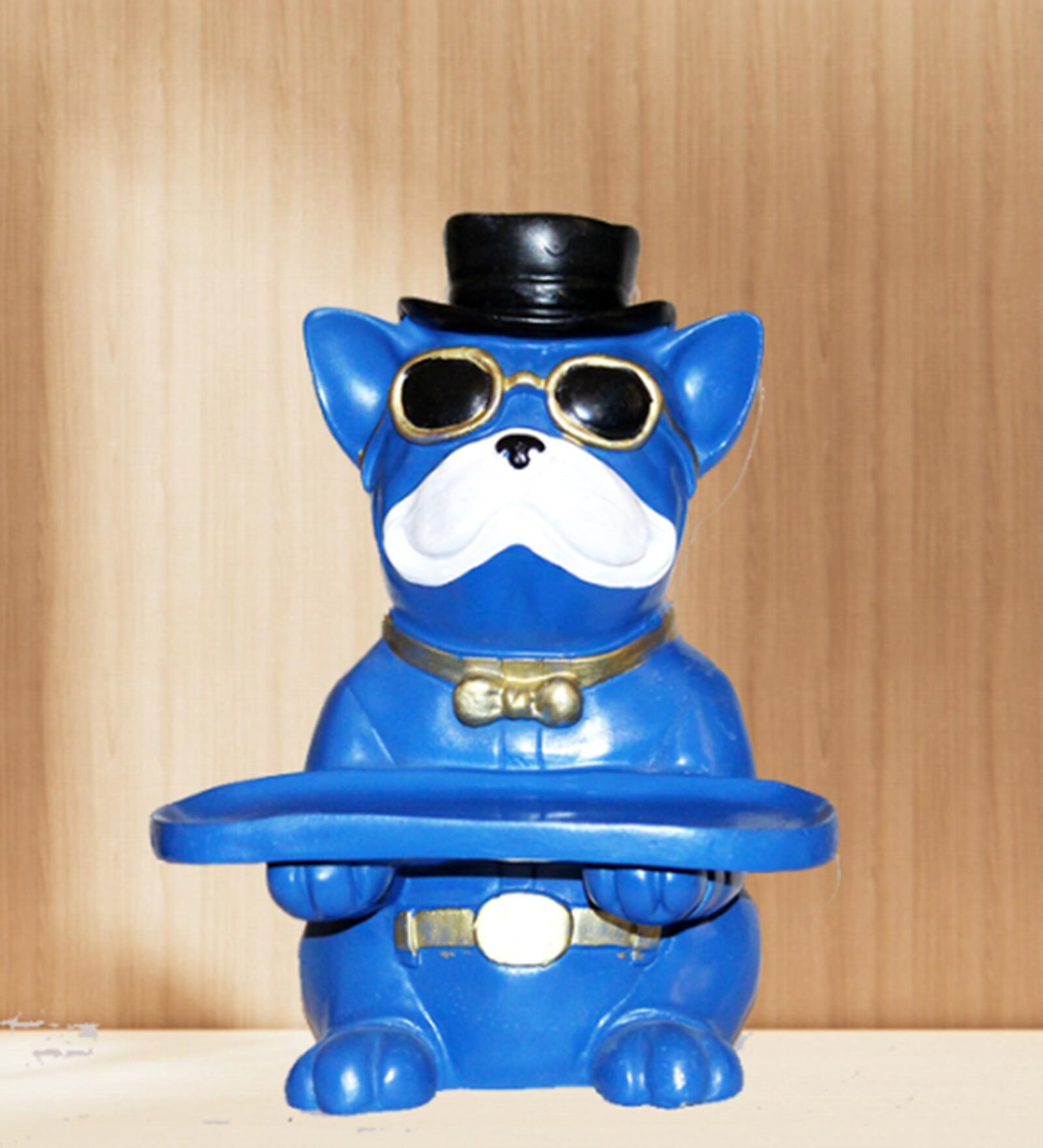 Blue Resin Dog Showpiece