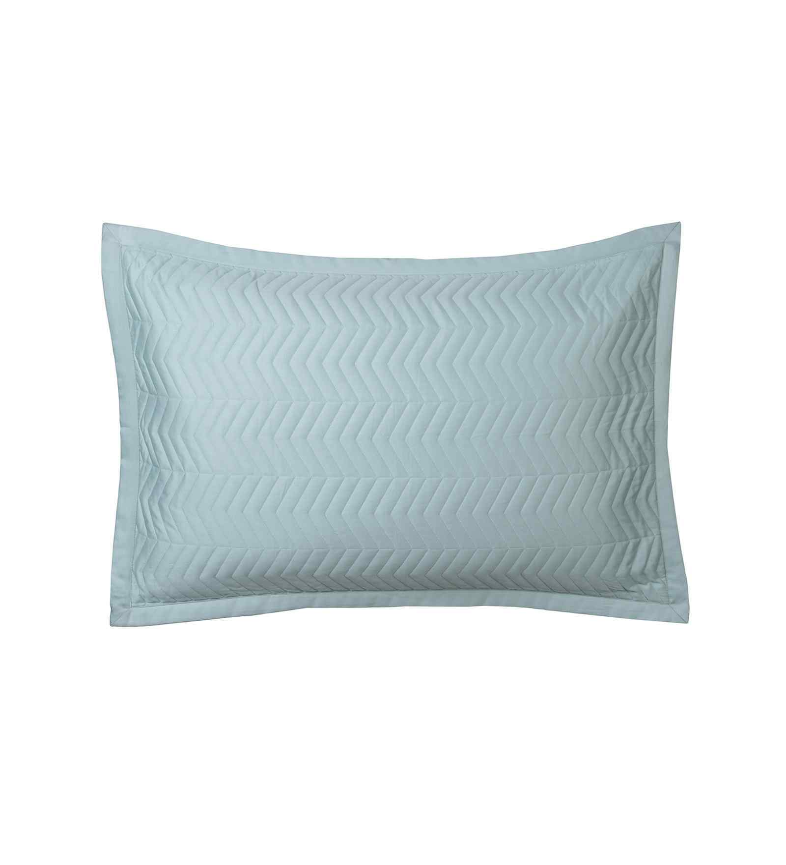 Blue Solid 300 TC Cotton 2 Pillow Sham Set