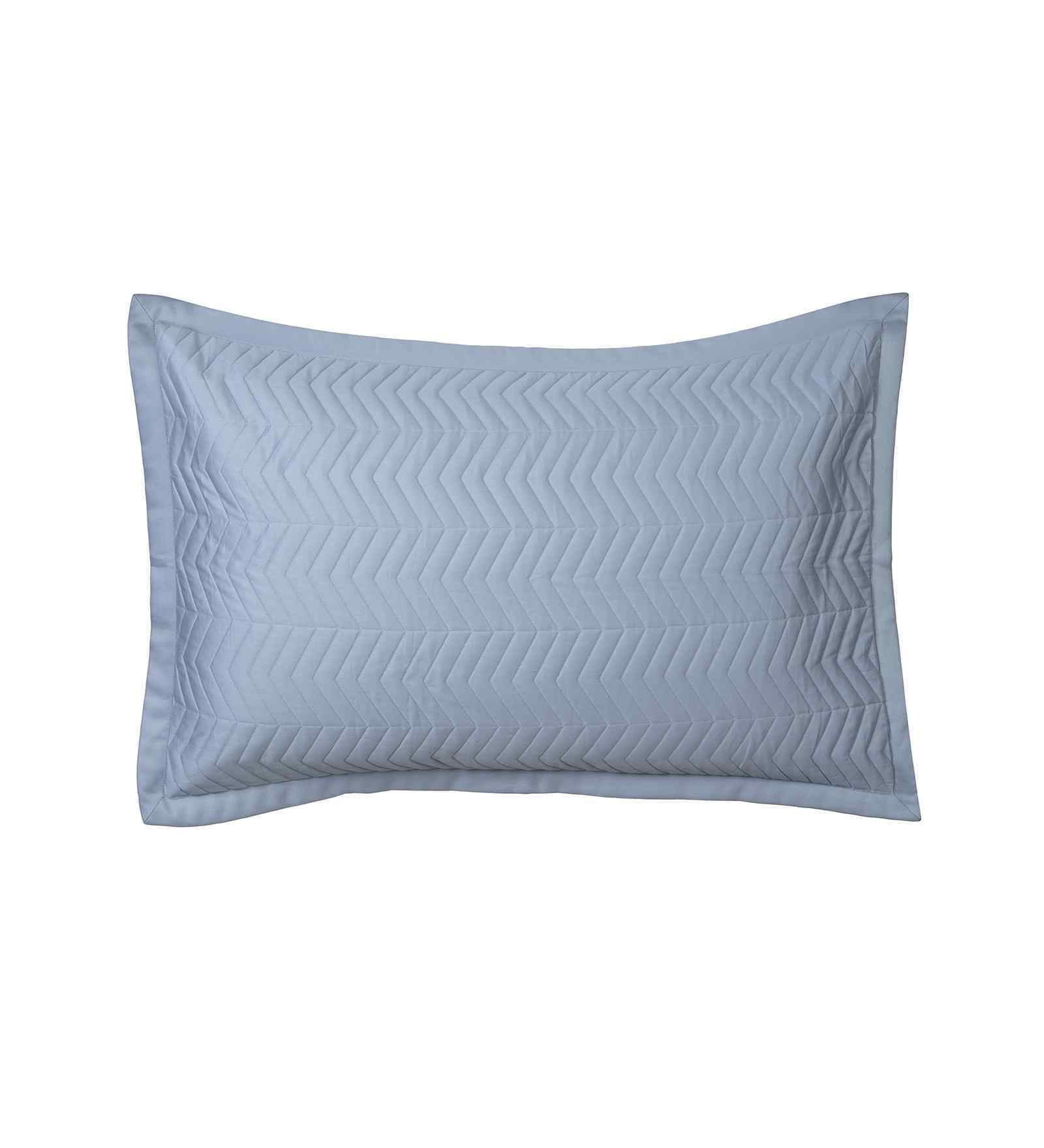 Blue Solid 300 TC Cotton 2 Pillow Sham Set