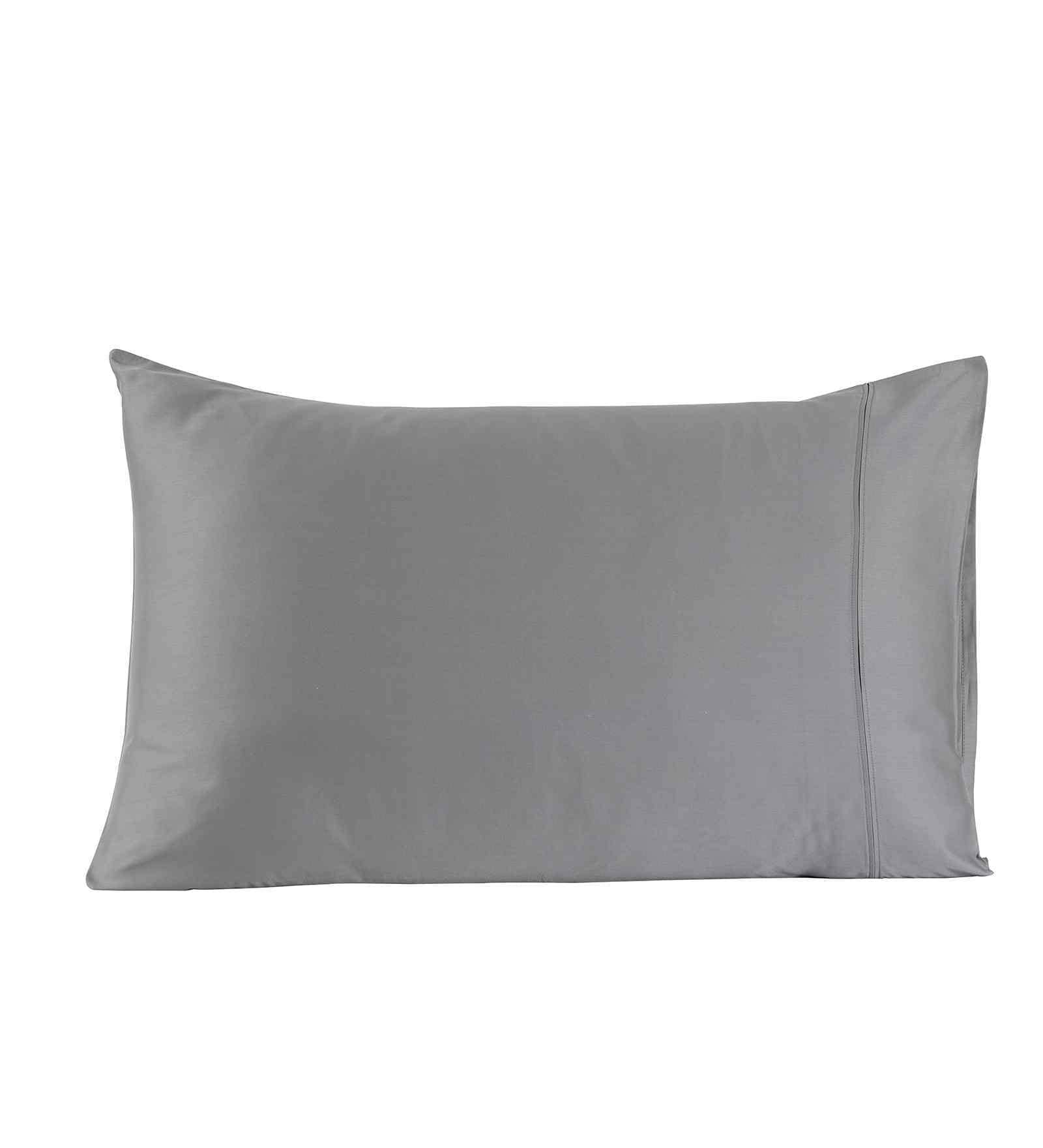 Blue Solid 400 TC Cotton 2 Pillow Cover Set