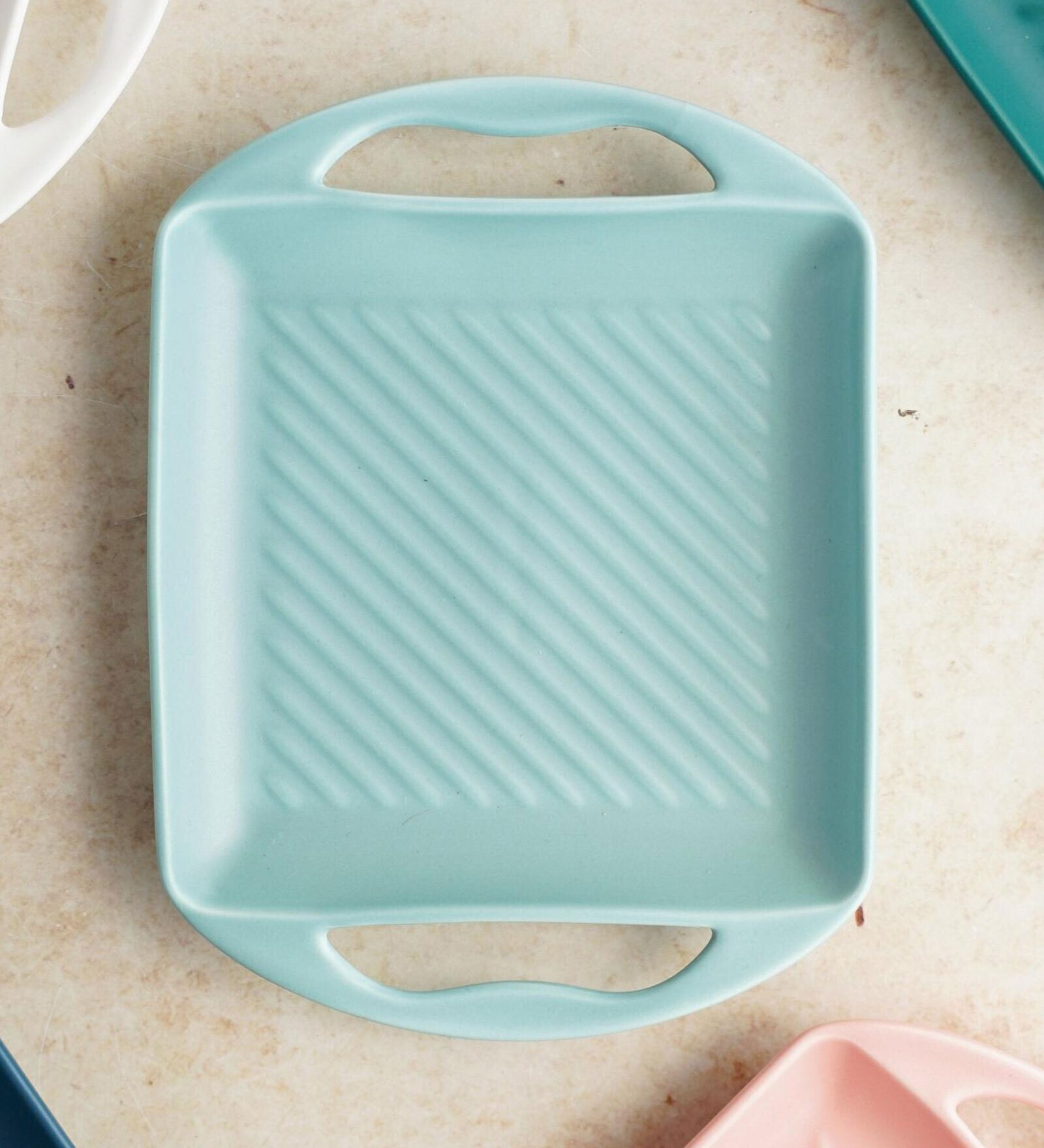 Blue Square- Small Blue Ceramic Baking Tray