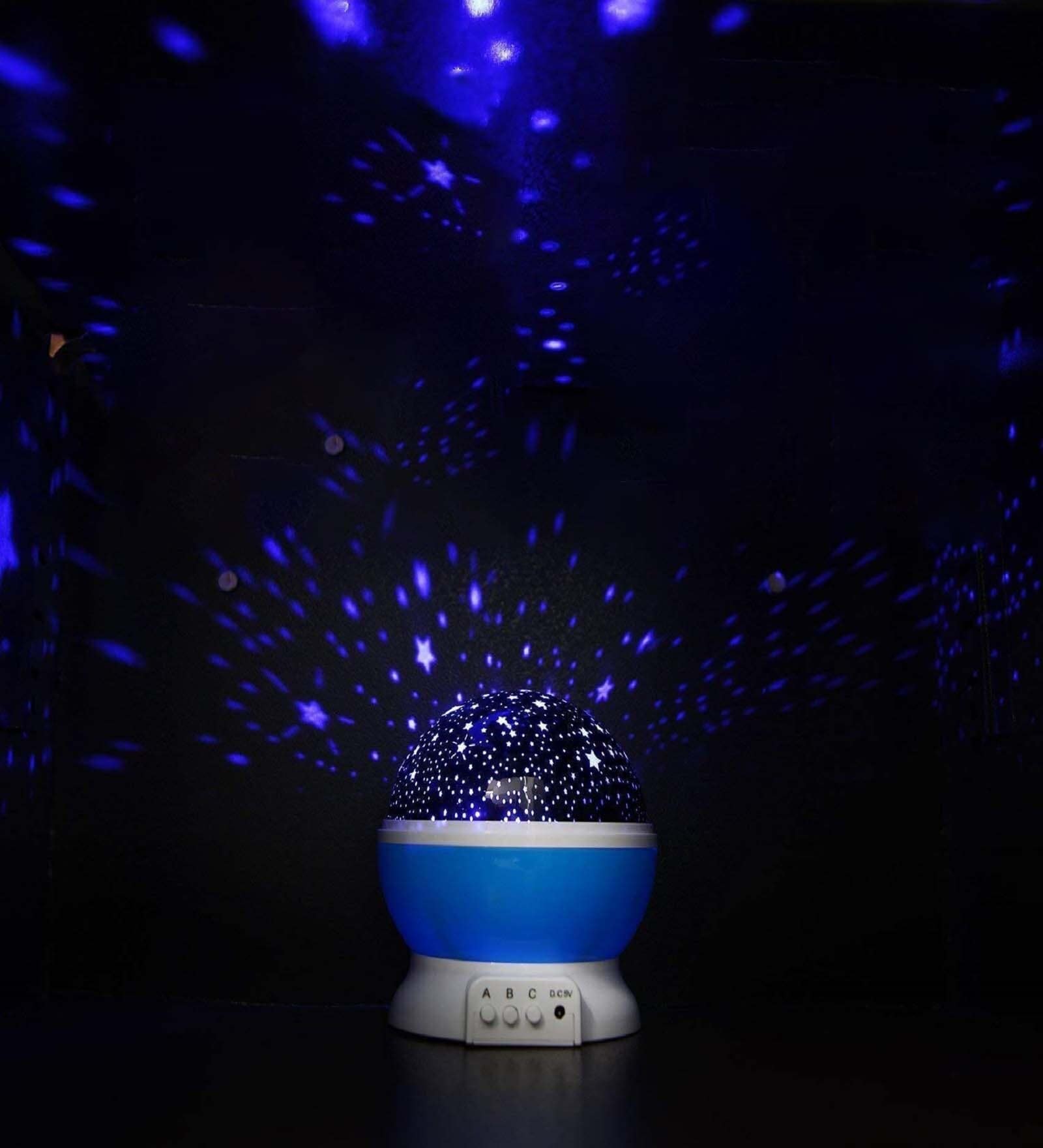 Blue Star Rotating Projector Night Light