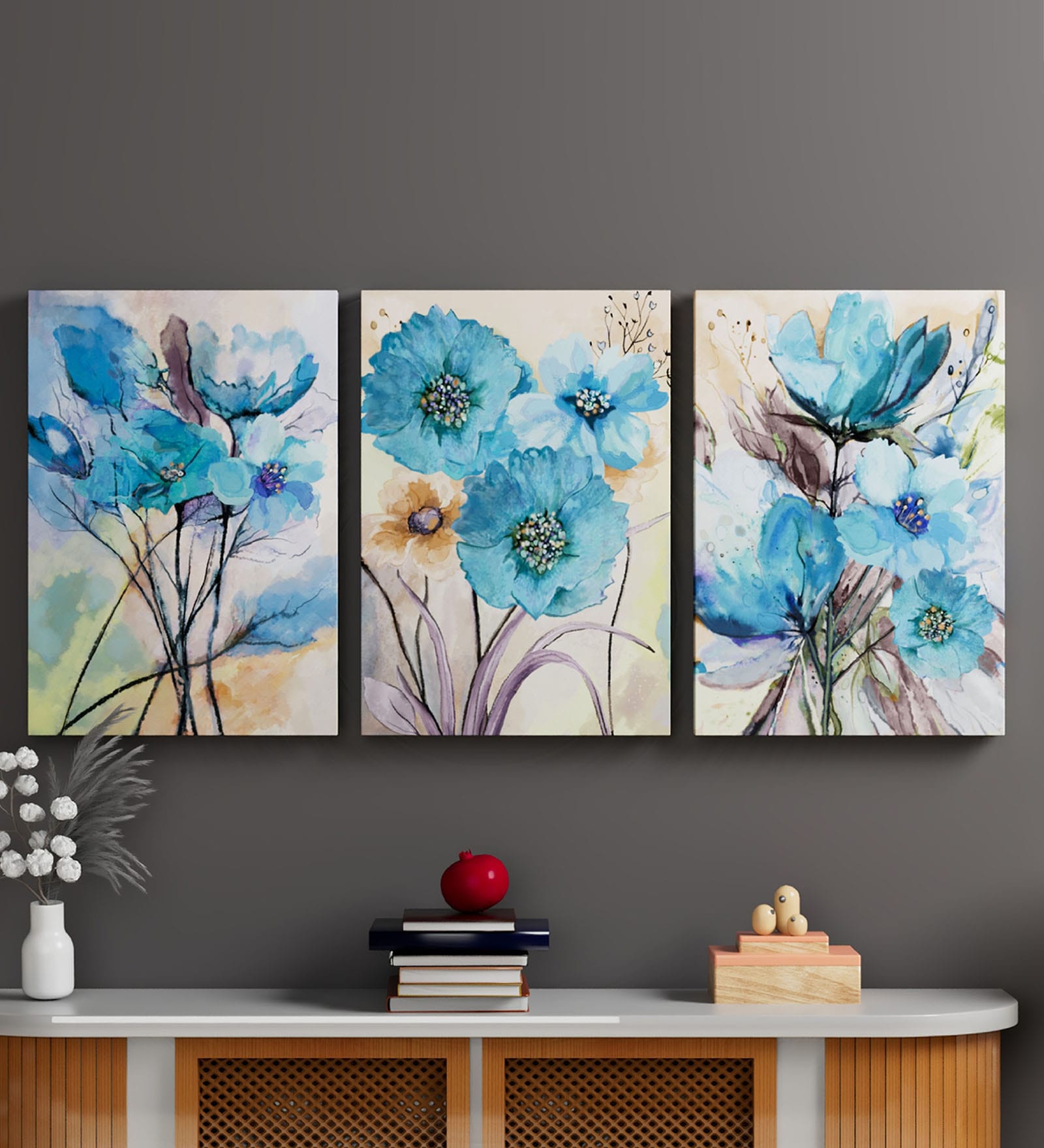 Buy Multicolour Synthetic Wood (Set of 3) Art Panels at 15% OFF by Art ...