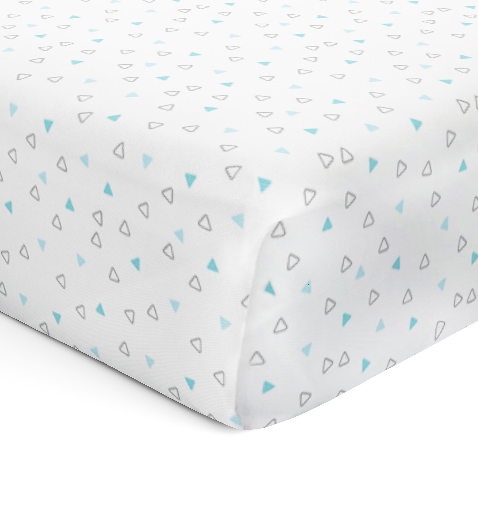 Blue Triangle Baby Bed Sheet in Blue