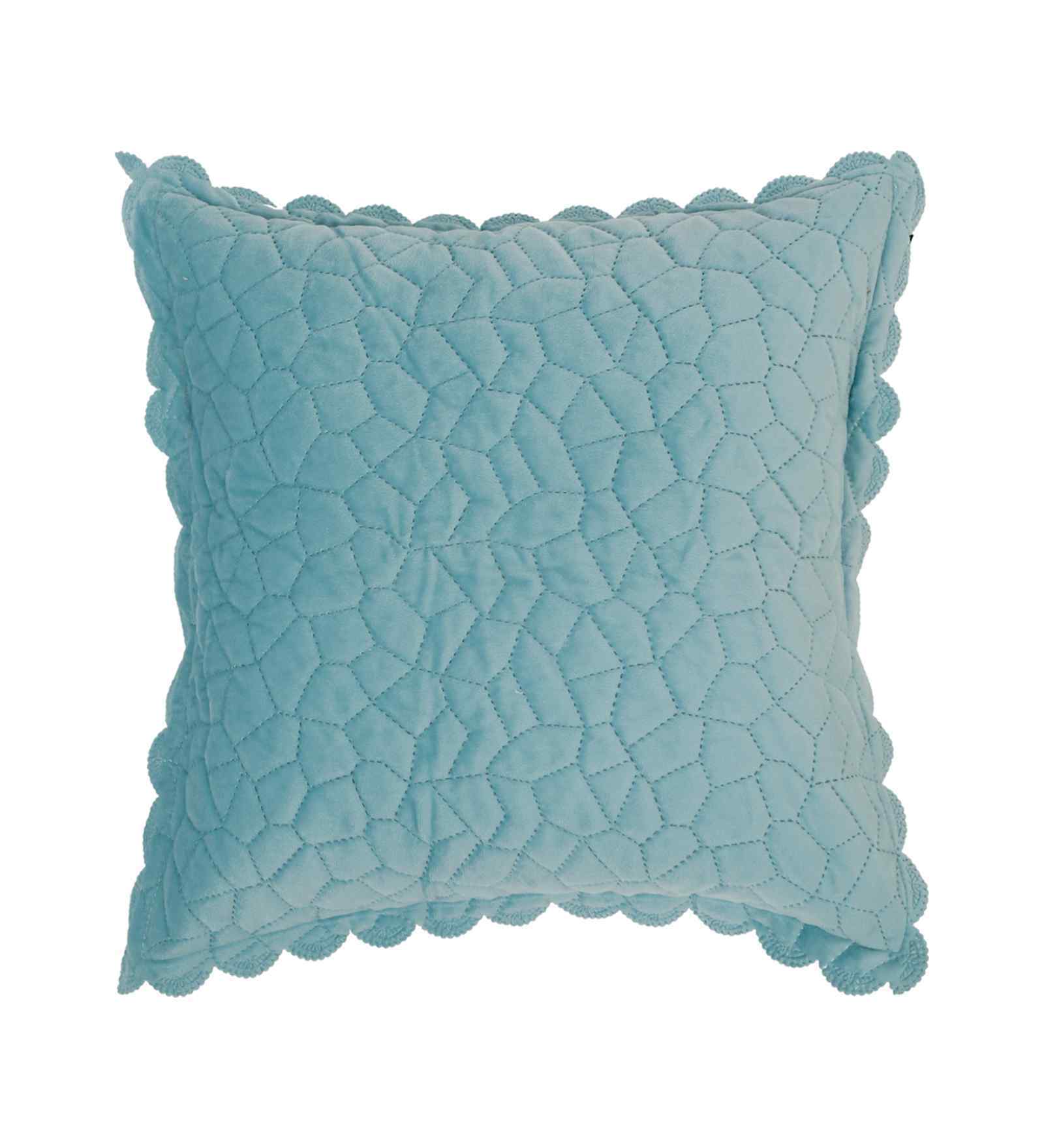 Blue Velvet Abstract 16X16 Inches Cushion Covers (Pack of 5)