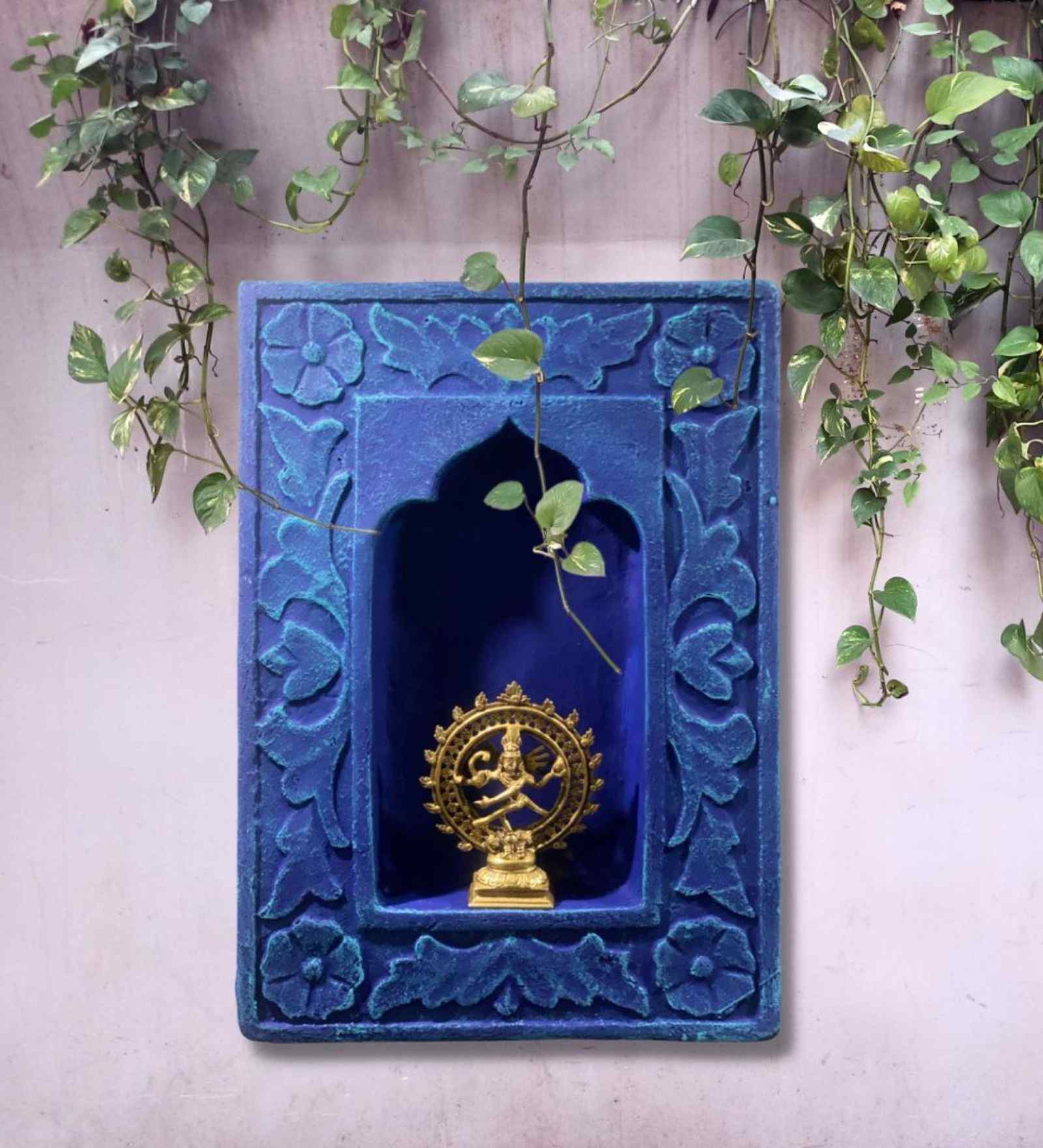 Blue Vintage Inspired Rajasthani Jharokha Wall Decor