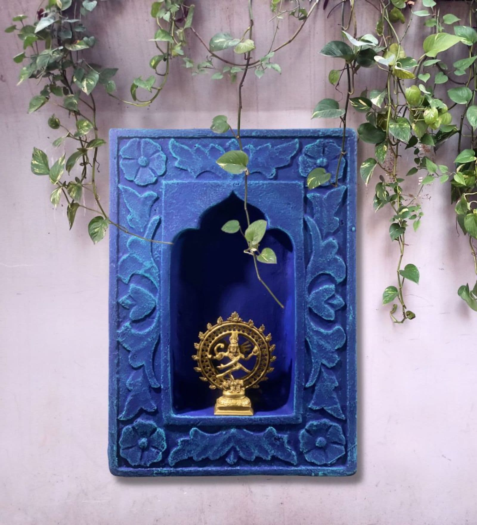 Blue Vintage Inspired Rajasthani Jharokha Wall Decor