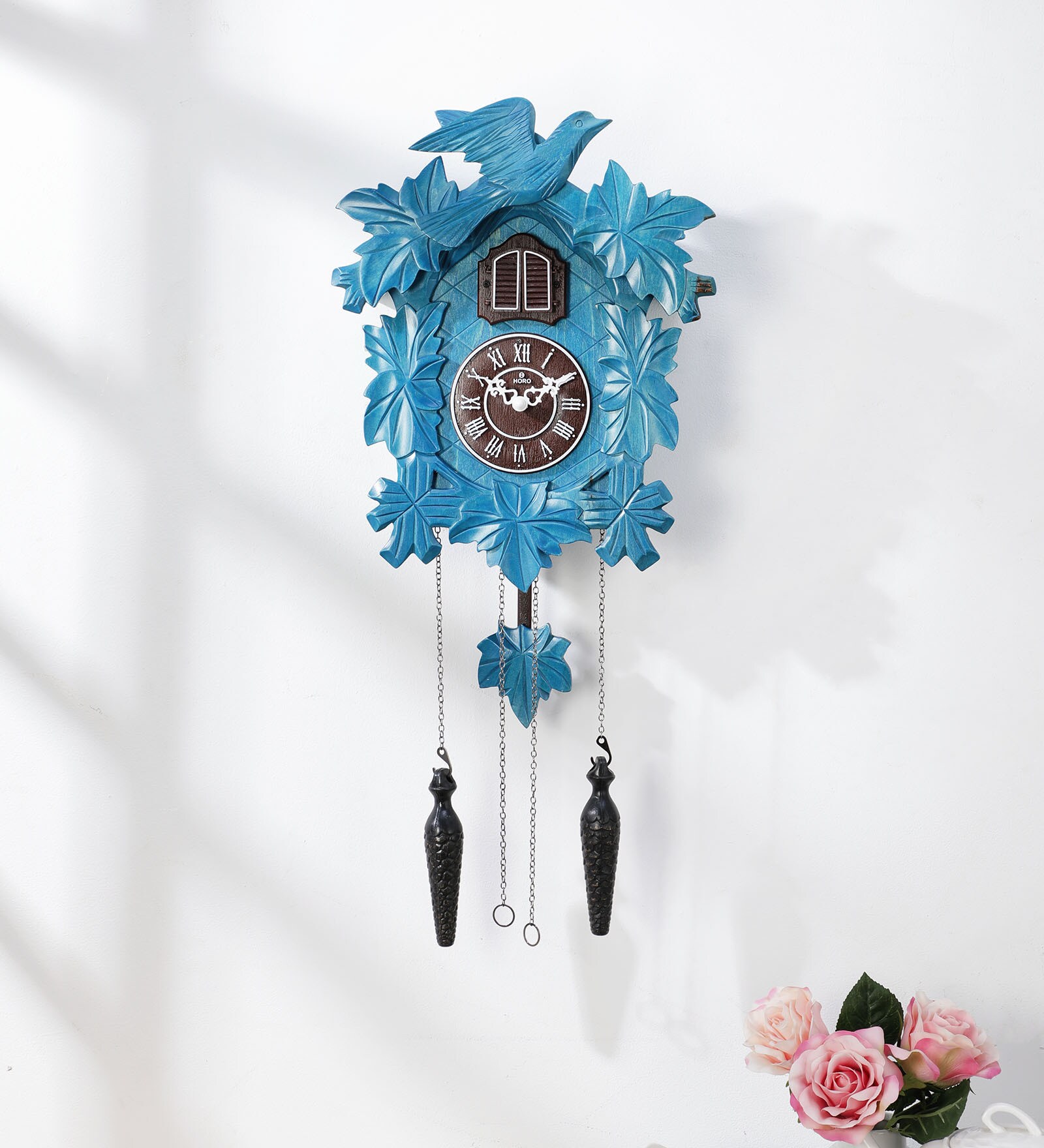 Buy Blue Solid Wood Analog Cuckoo Clock by Horo at 24% OFF by Horo ...
