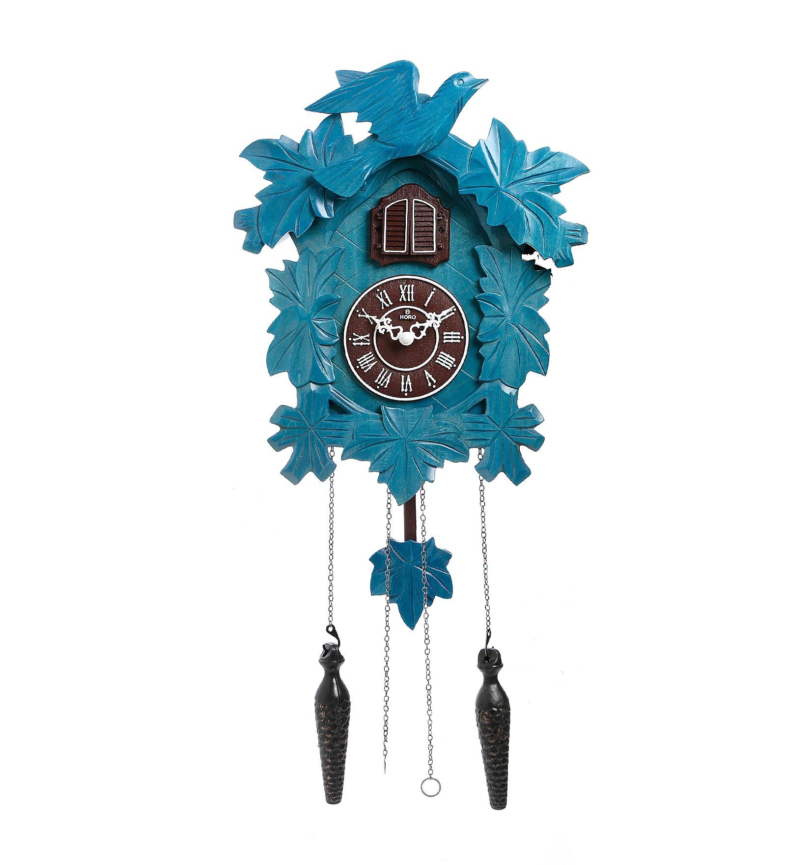 Buy Blue Solid Wood Analog Cuckoo Clock at 29% OFF by Horo | Pepperfry