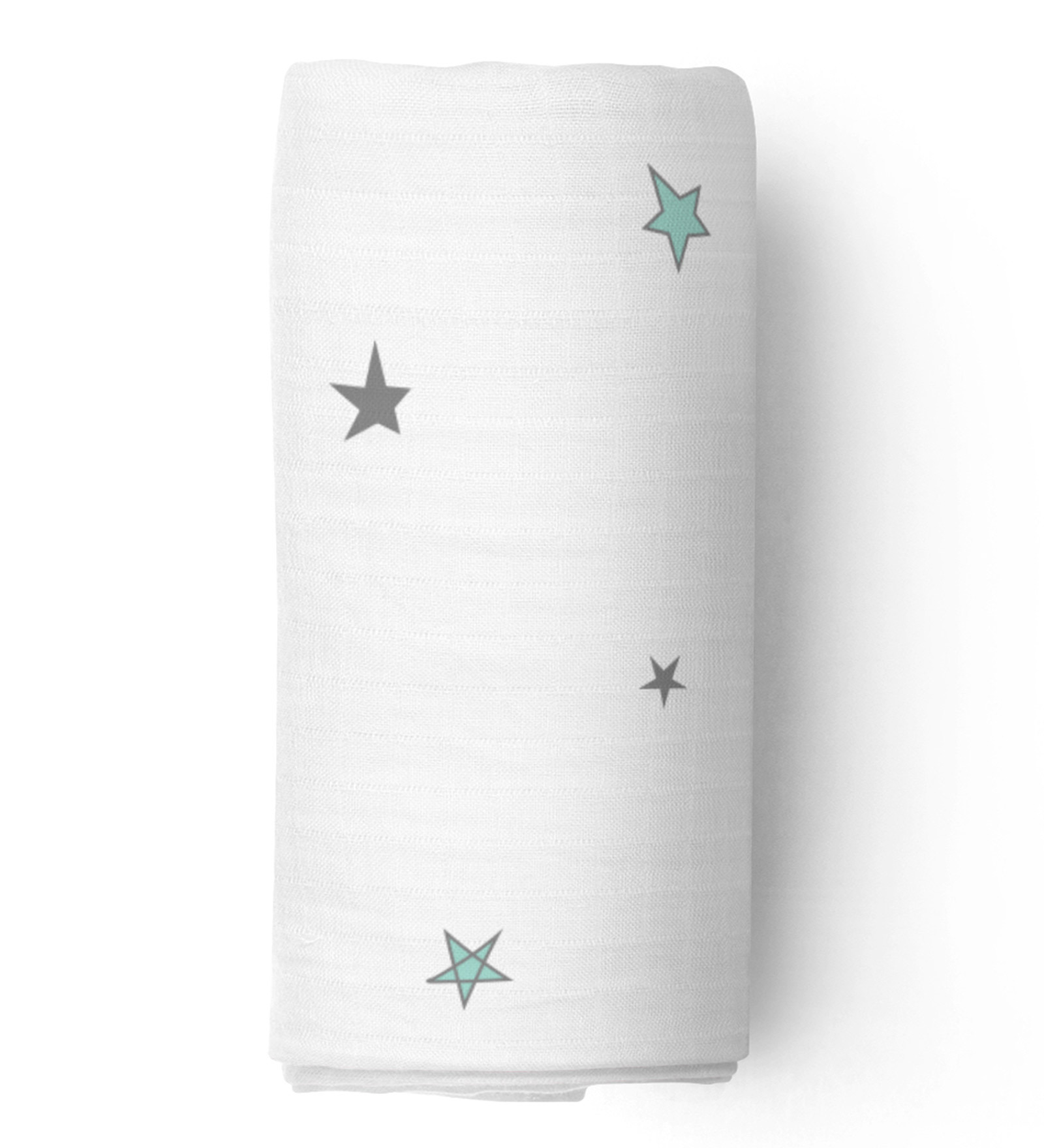 BlueGrey 44 x 44 In 130 TC Organic Baby Swaddle Wrap in Super Soft Muslin, Set of 2