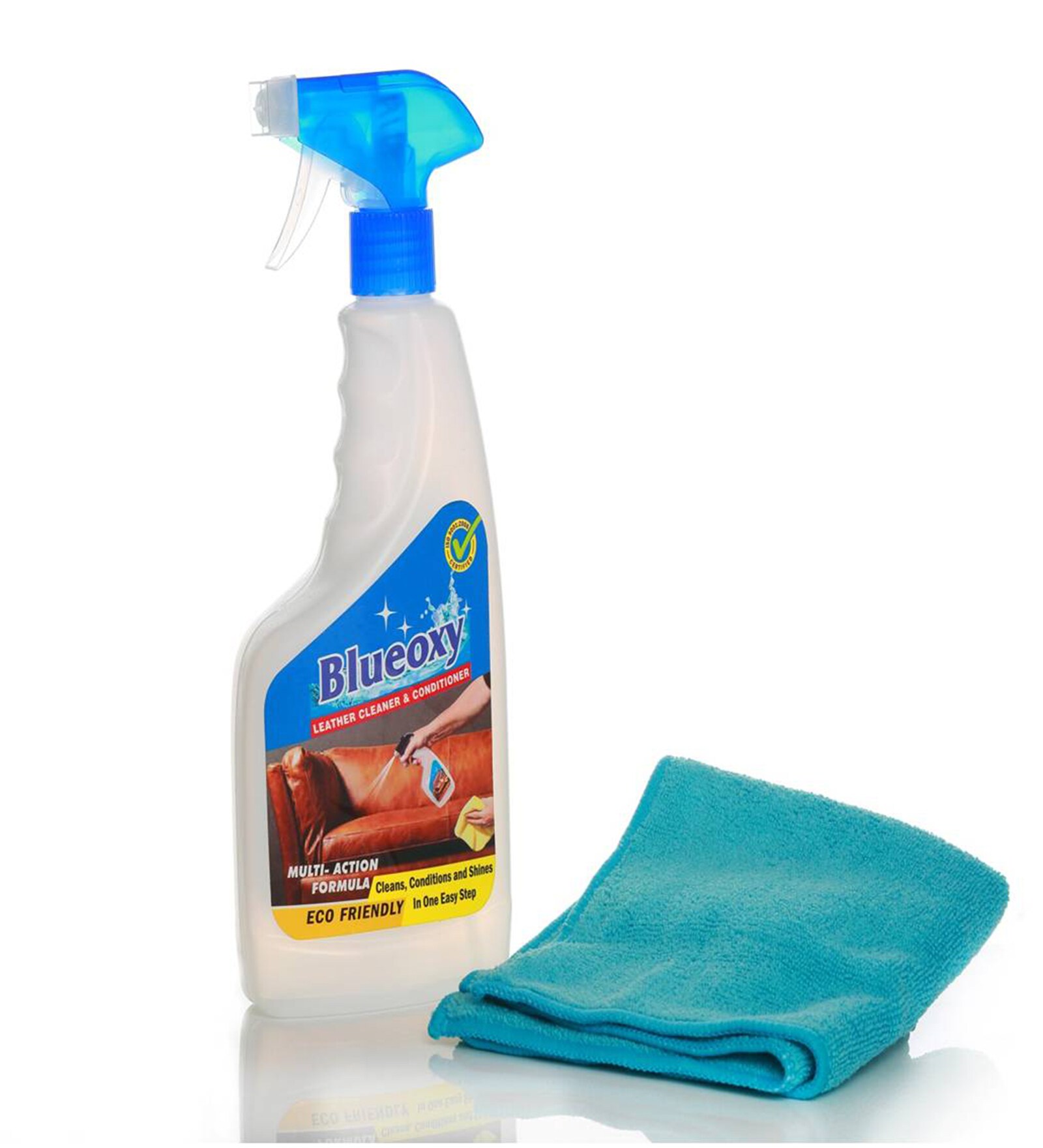 Buy 500 ML Spray Bottle Cleaner & Conditioner with One Microfibre Towel
