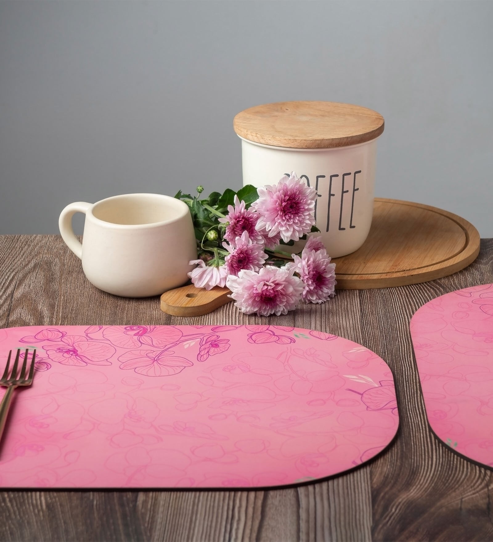 Blush  Pink Handcrafted MDF (Set of 6) Placemat